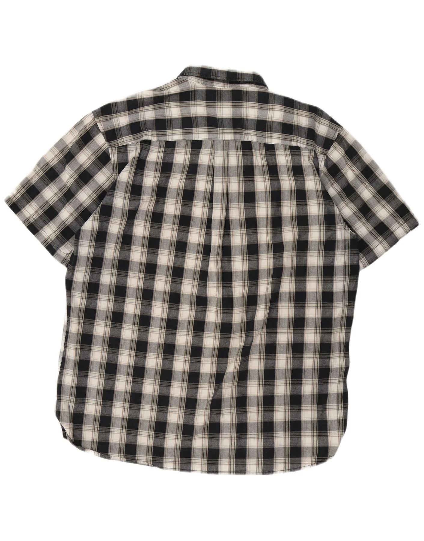 Quiksilver Mens Short Sleeve Regular Fit Shirt XL Grey Check Cotton - Image 2