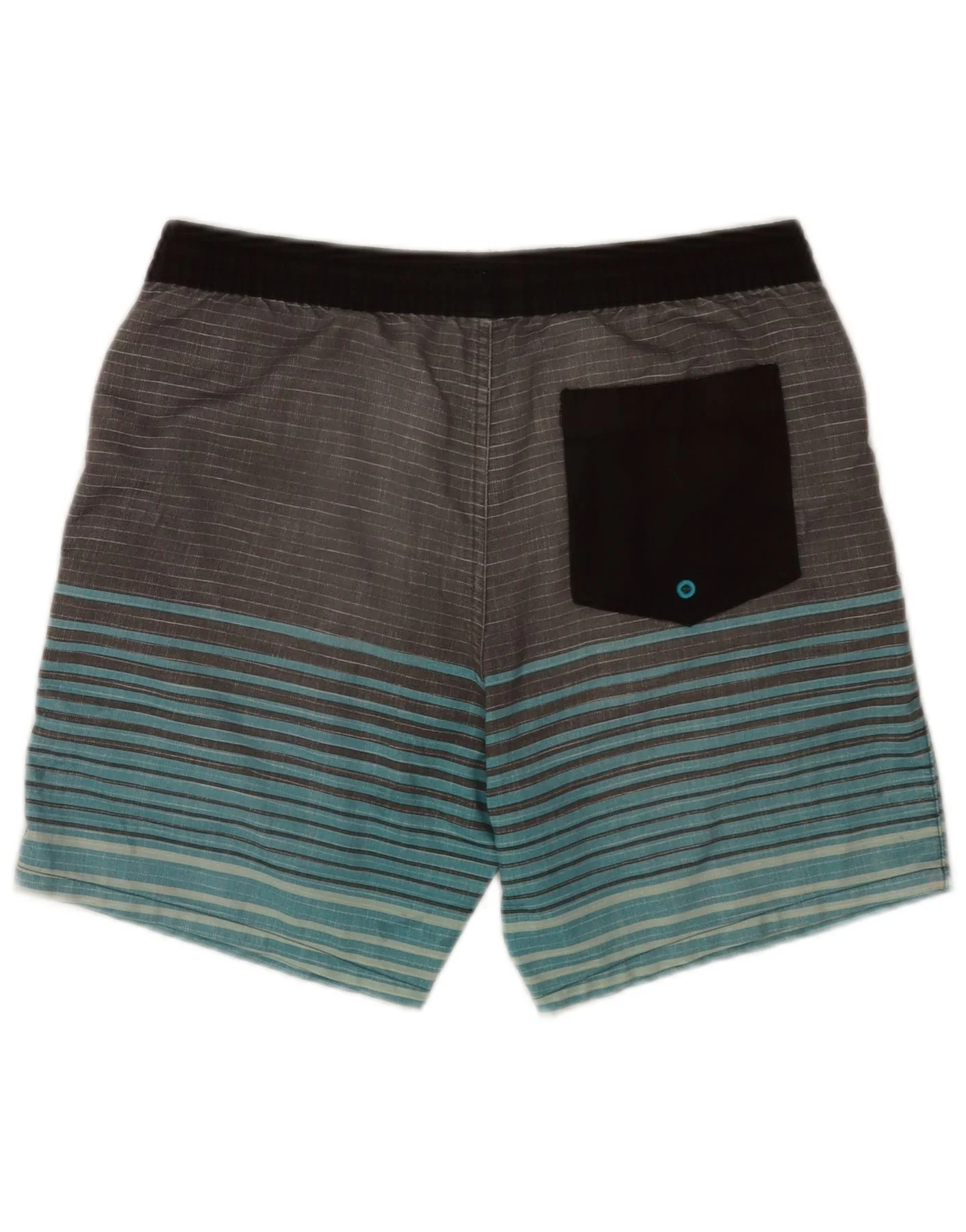 Quiksilver Mens Swimming Shorts Small W29 L7 Grey Striped Polyester - Image 2