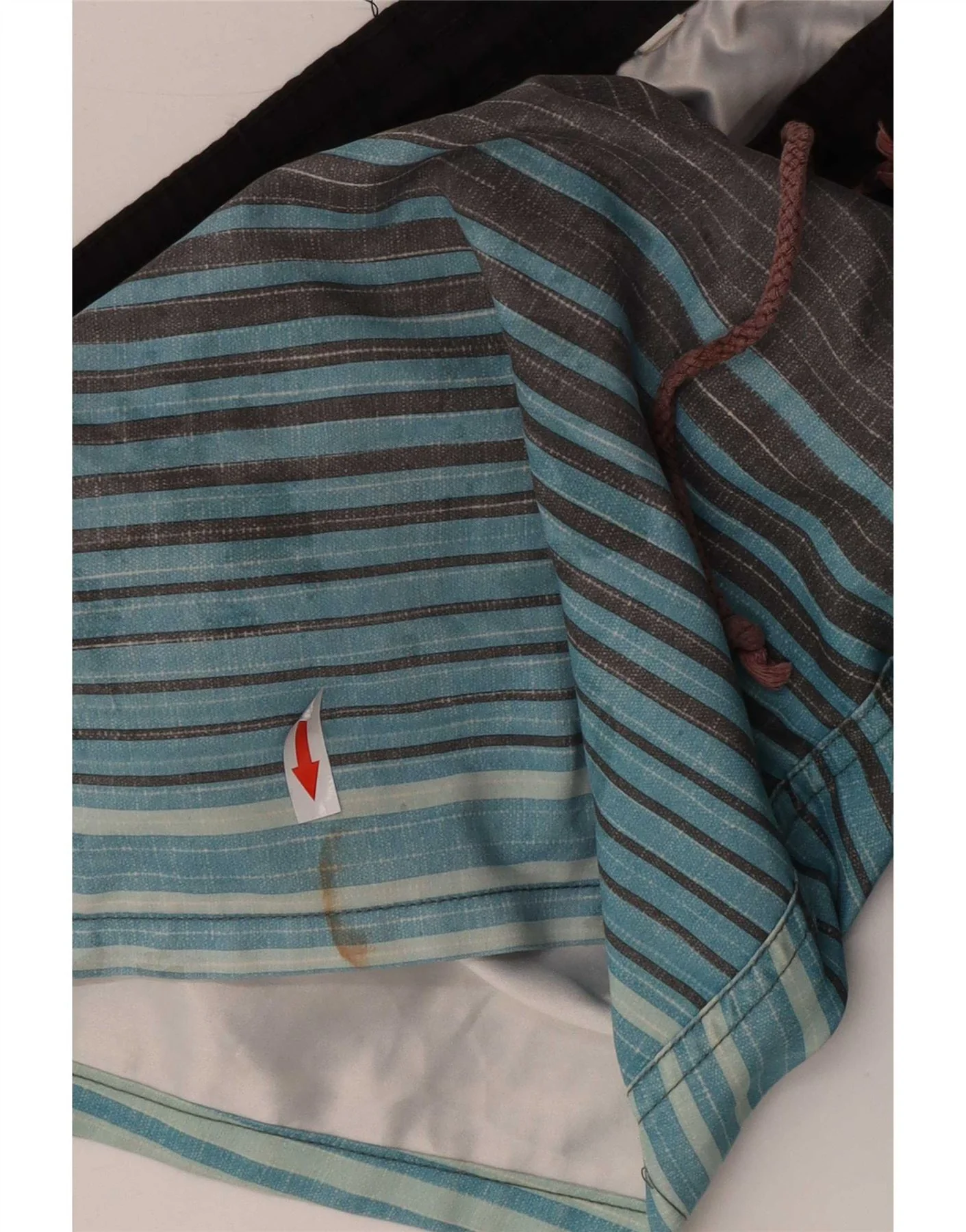 Quiksilver Mens Swimming Shorts Small W29 L7 Grey Striped Polyester - Image 3