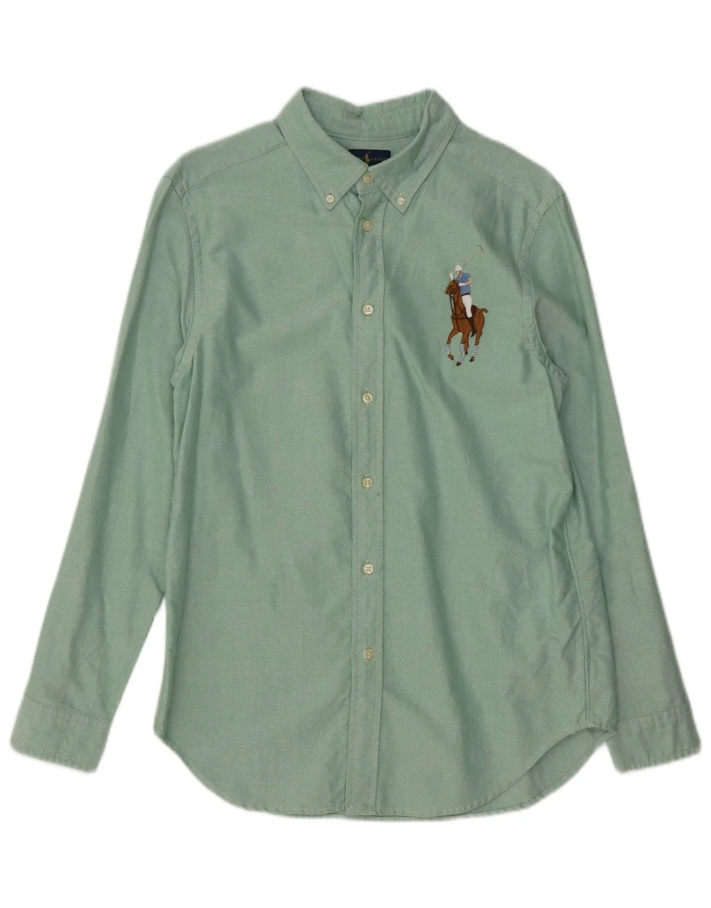 Ralph Lauren Boys Graphic Shirt 14-15 Years Large Green Cotton