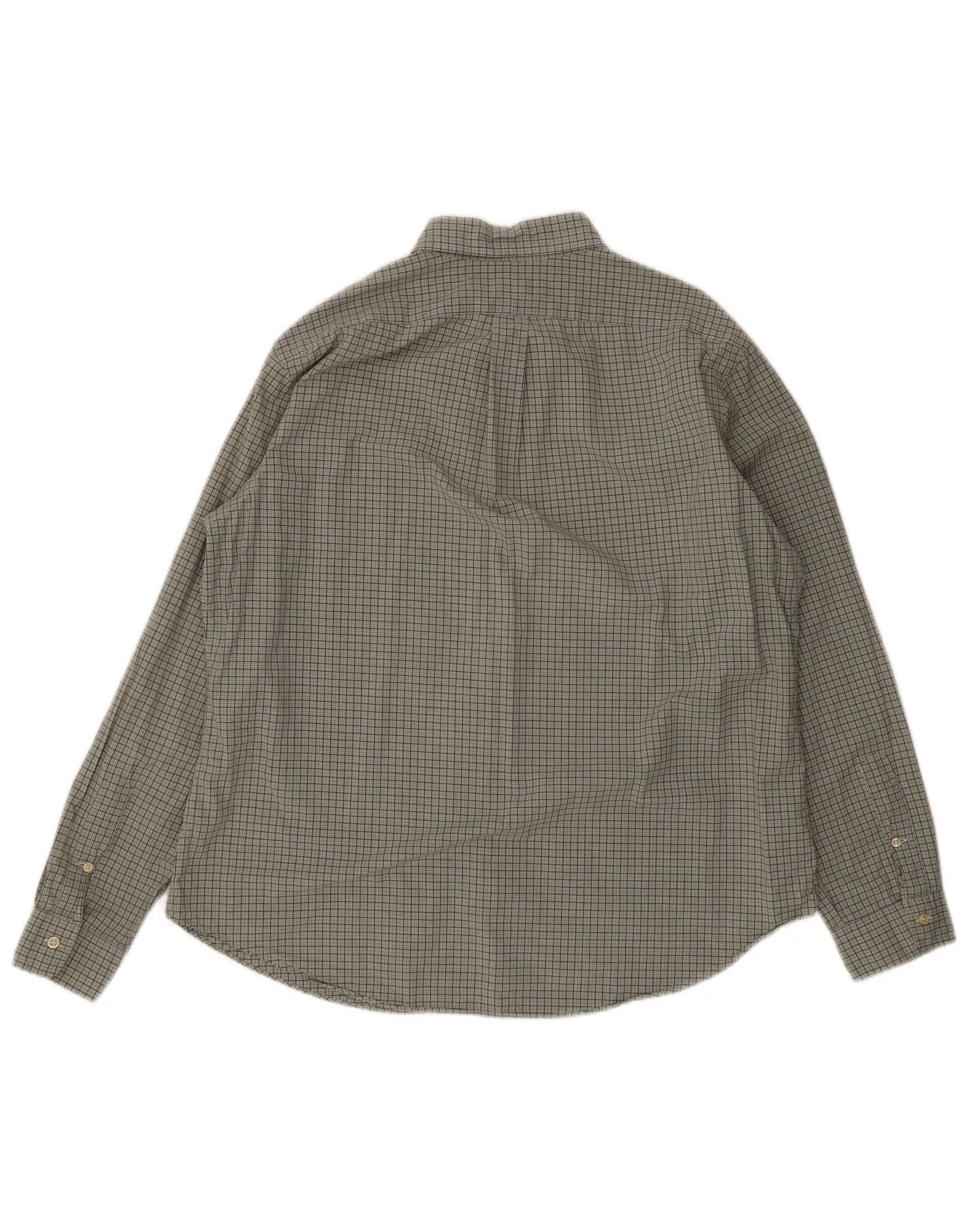 Ralph Lauren Mens Custom Fit Shirt XL Green Plaid Cotton - Image 2