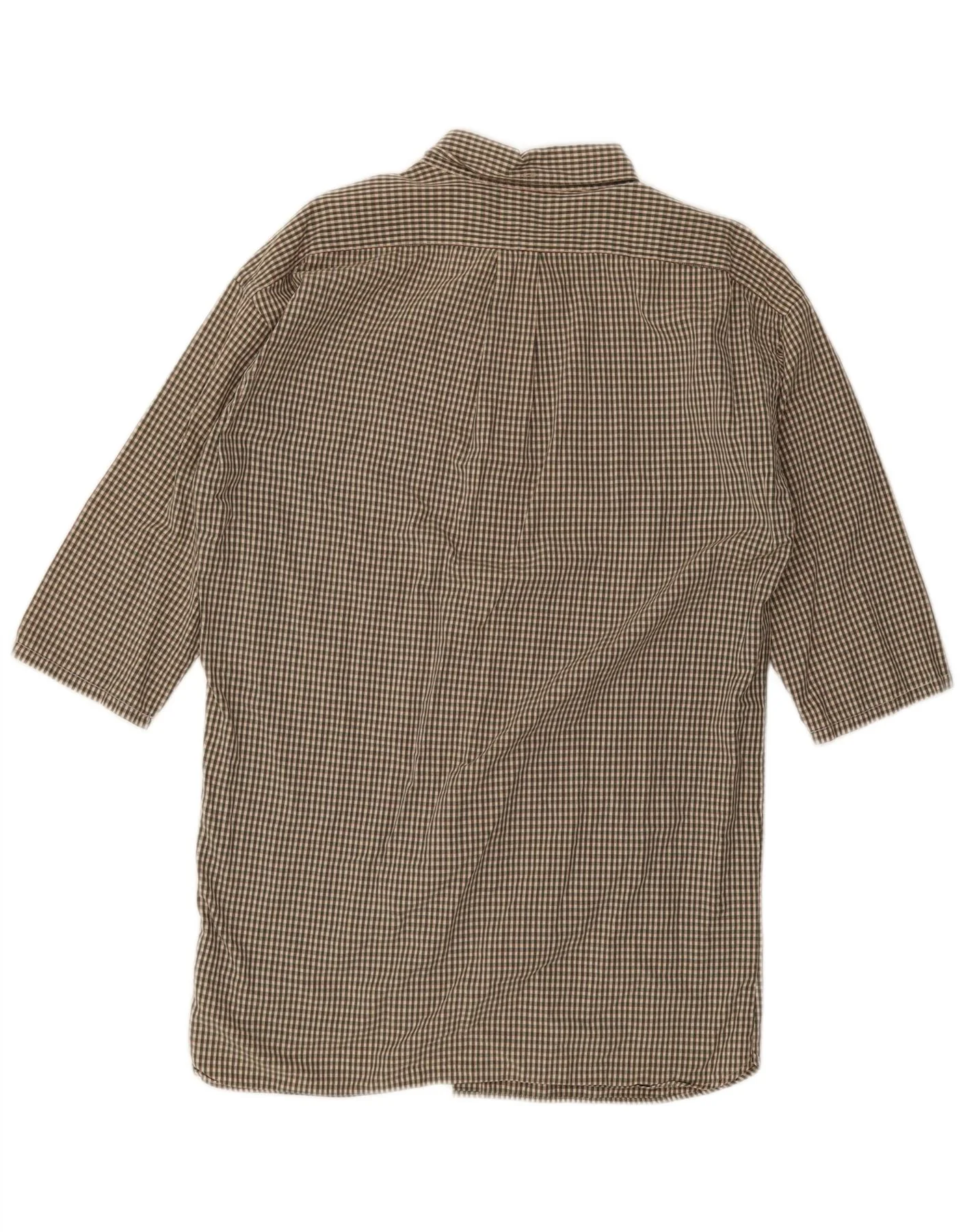 Ralph Lauren Mens MCMEEL 1/2 Sleeve Shirt XL Green Gingham Cotton - Image 2