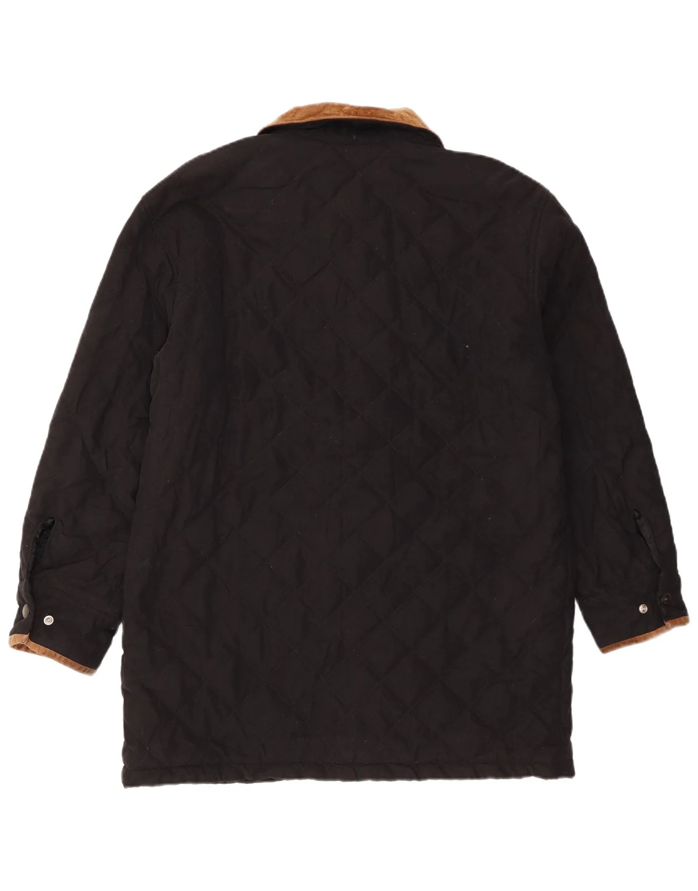 Ralph Lauren Womens Oversized Quilted Overcoat US 4 Small Black Colourblock - Image 2