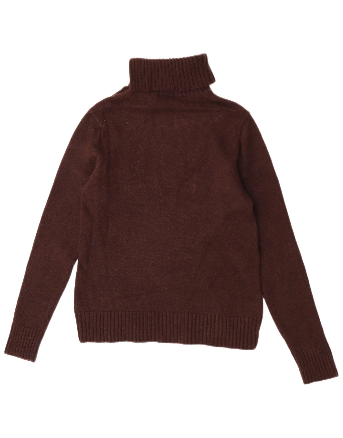 Ralph Lauren Womens Roll Neck Jumper Sweater UK 14 Large Brown Wool - Image 2