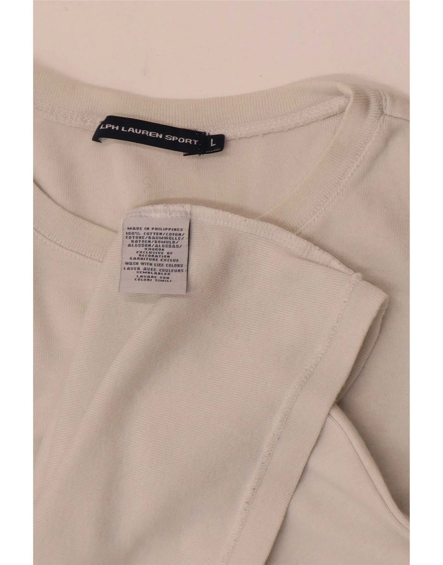 Ralph Lauren Womens Top Long Sleeve UK 14 Large White Cotton - Image 3