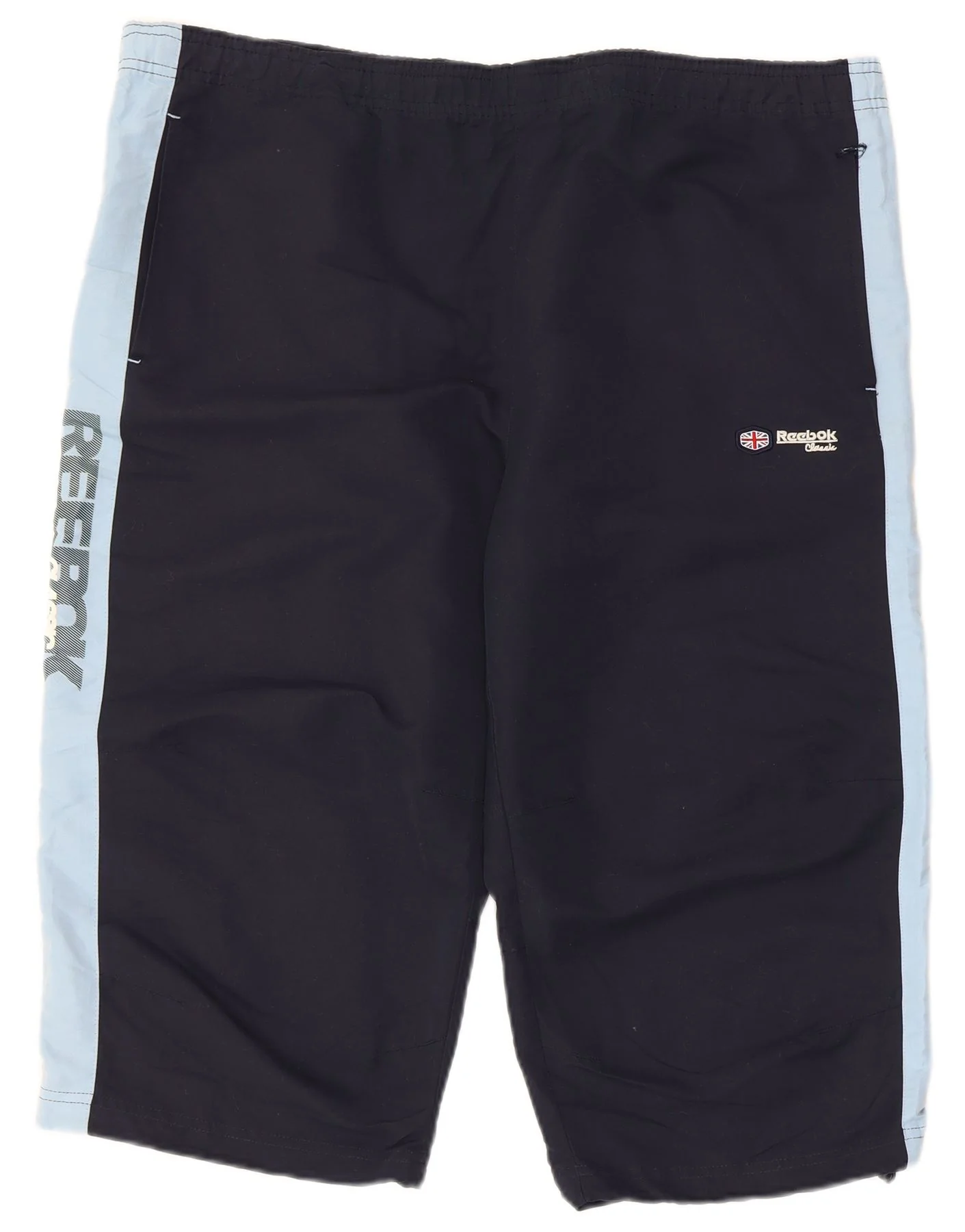 Reebok Mens Graphic Bermuda Sport Shorts Large Navy Blue Colourblock