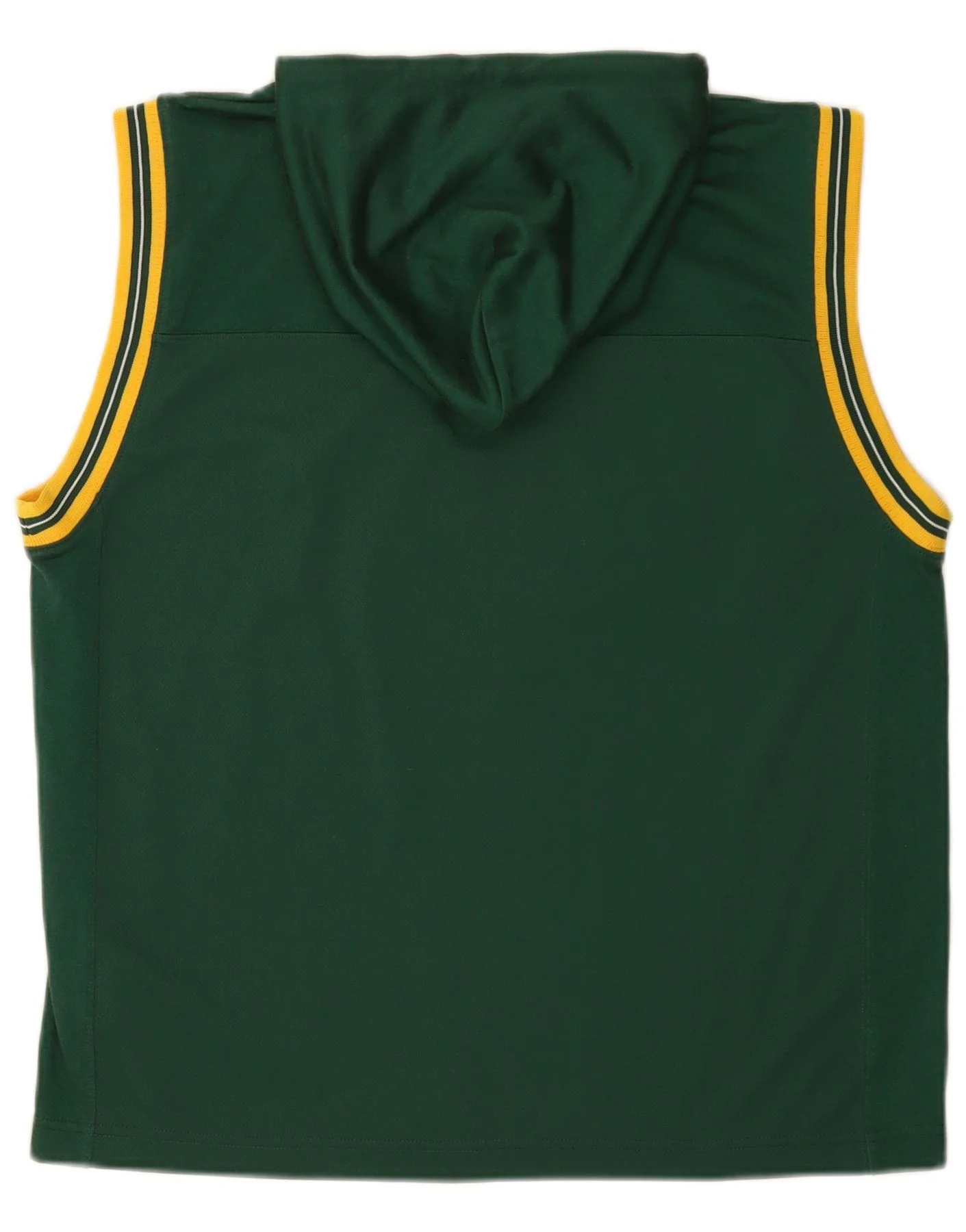 Reebok Mens Green Bay Packers Hooded Graphic Vest Top Small Cotton - Image 2