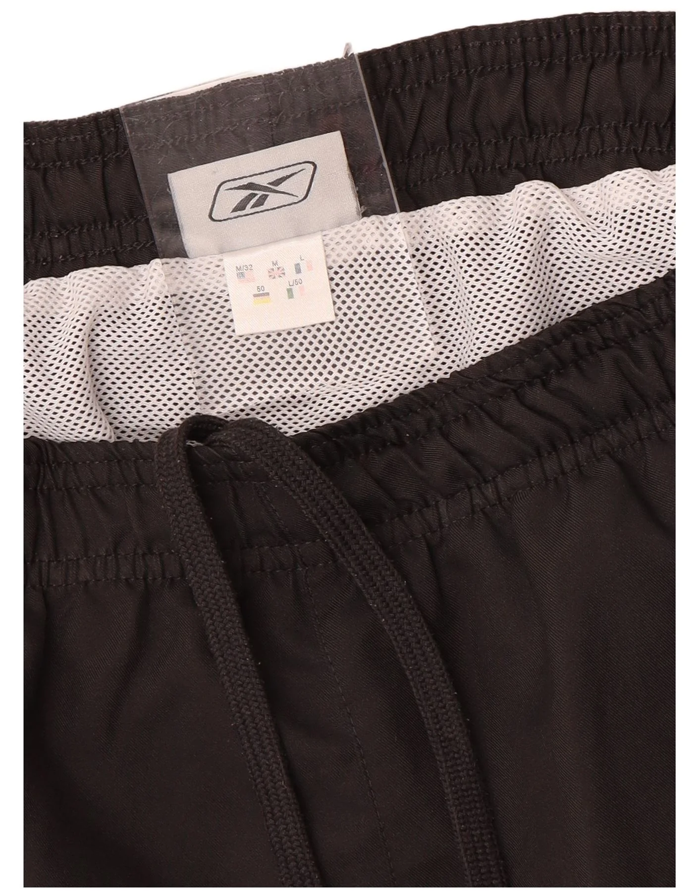 Reebok Mens Sport Shorts Medium Black Colourblock - Image 3