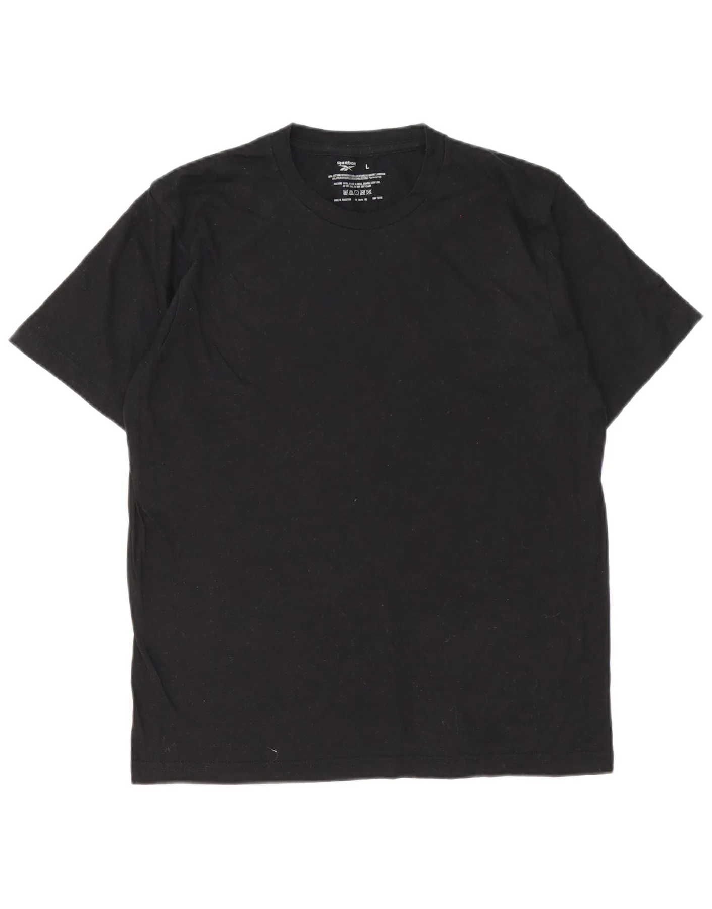 Reebok Mens T-Shirt Top Large Black Cotton