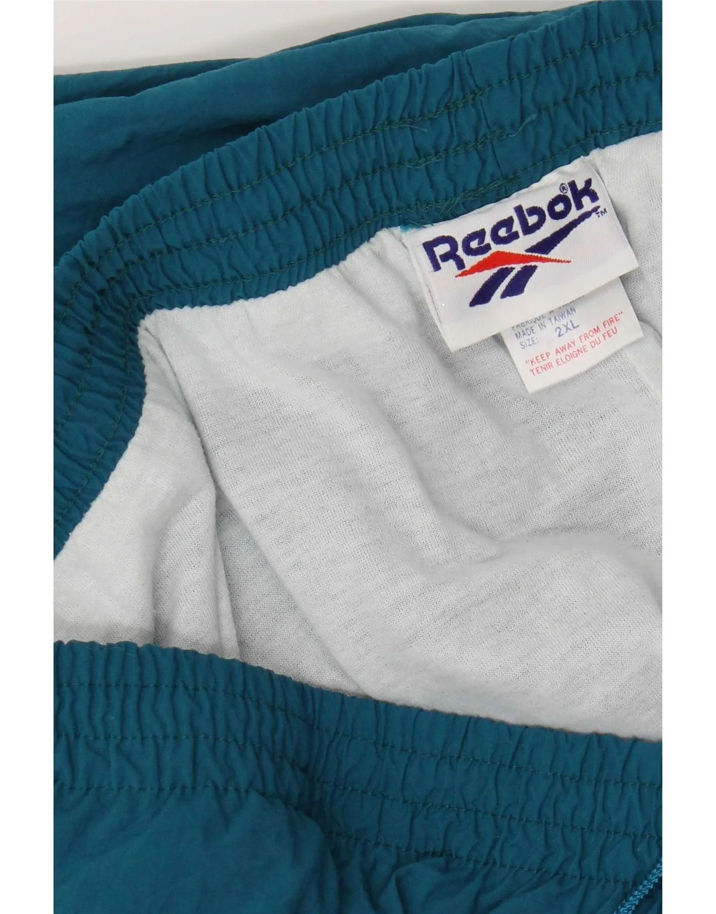 Reebok Mens Tracksuit Trousers Joggers 2XL Blue Nylon - Image 4