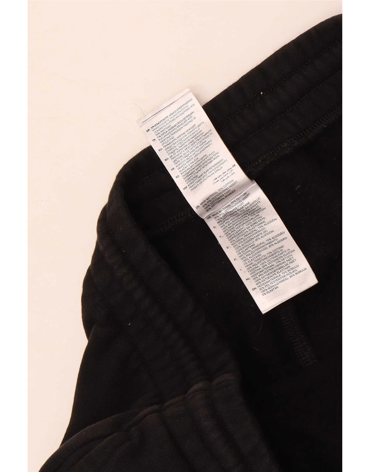 Reebok Mens Tracksuit Trousers Joggers Medium Black Cotton - Image 3