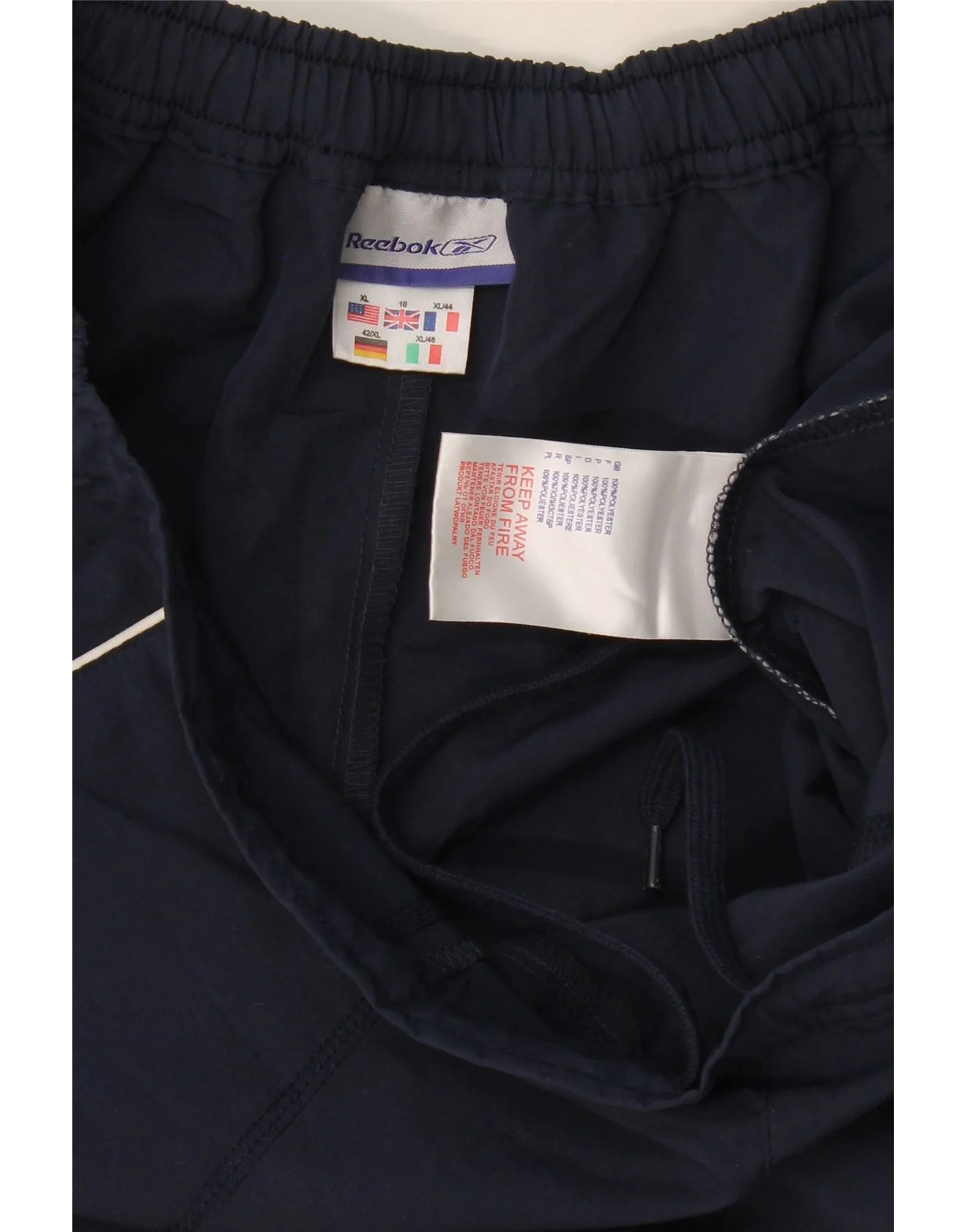 Reebok Womens Capri Tracksuit Trousers UK 18 XL Navy Blue Polyester - Image 4