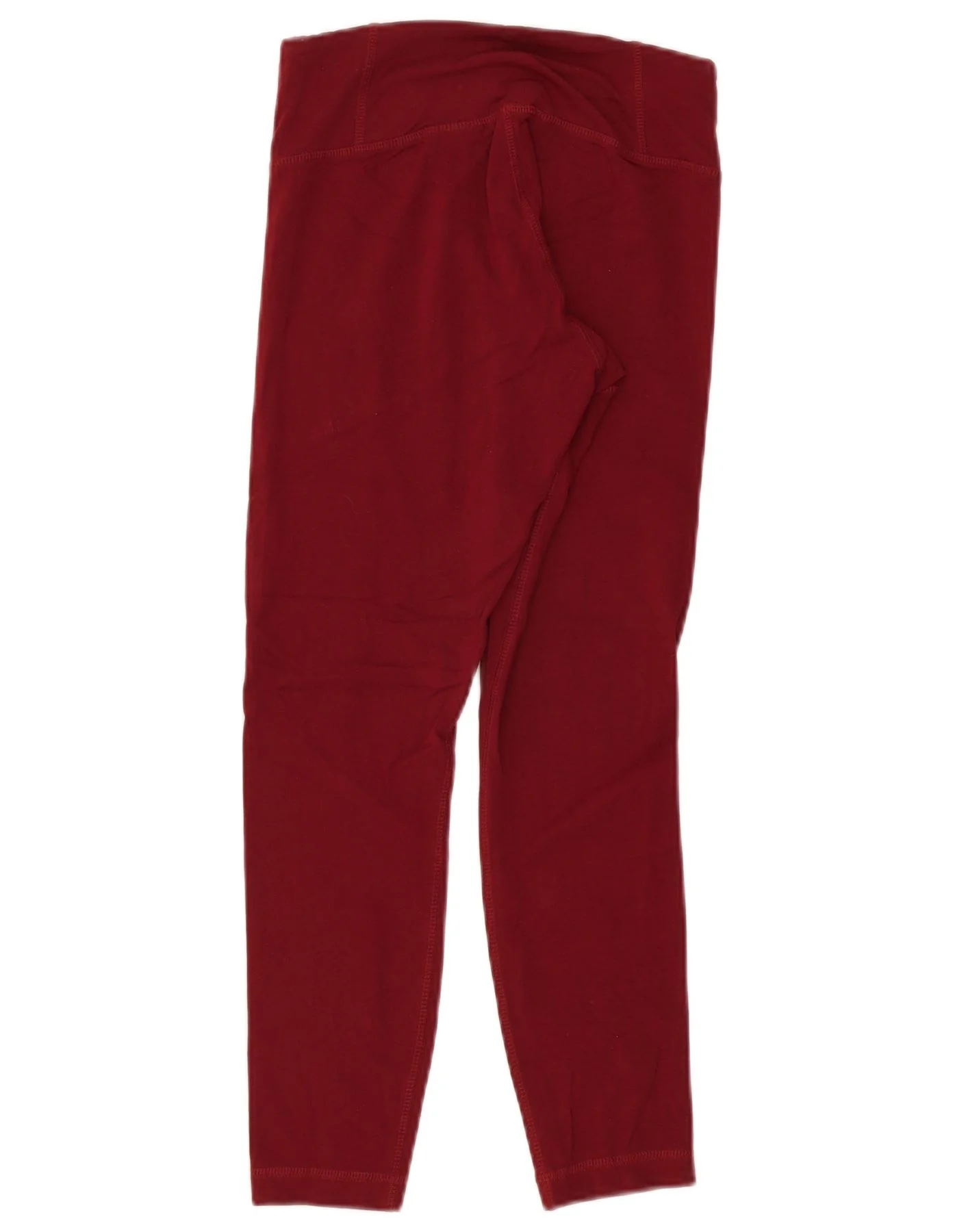 Reebok Womens Leggings UK 8/10 Small Burgundy Cotton - Image 2