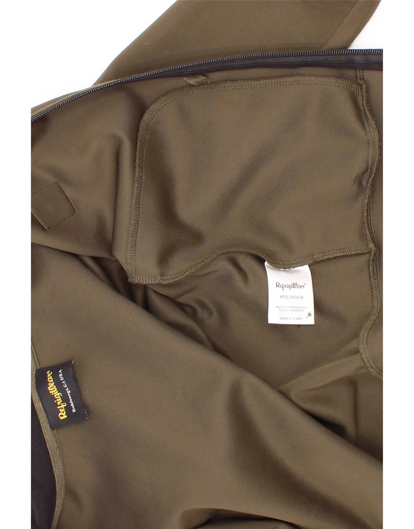 Refrigiwear Boys Zip Hoodie Sweater 7-8 Years Khaki Polyester - Image 4