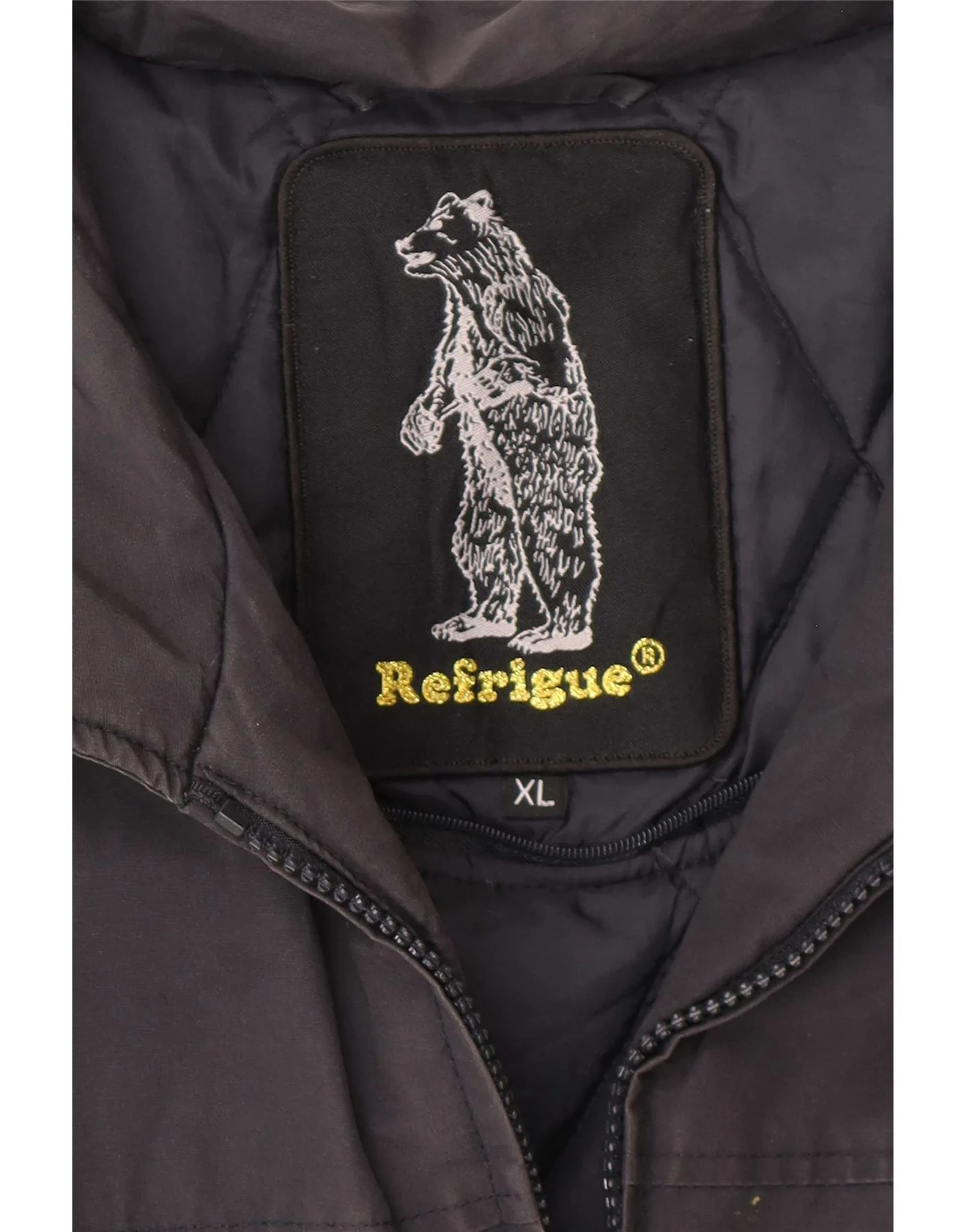Refrigue Mens Bomber Jacket UK 42 XL Navy Blue Cotton - Image 7