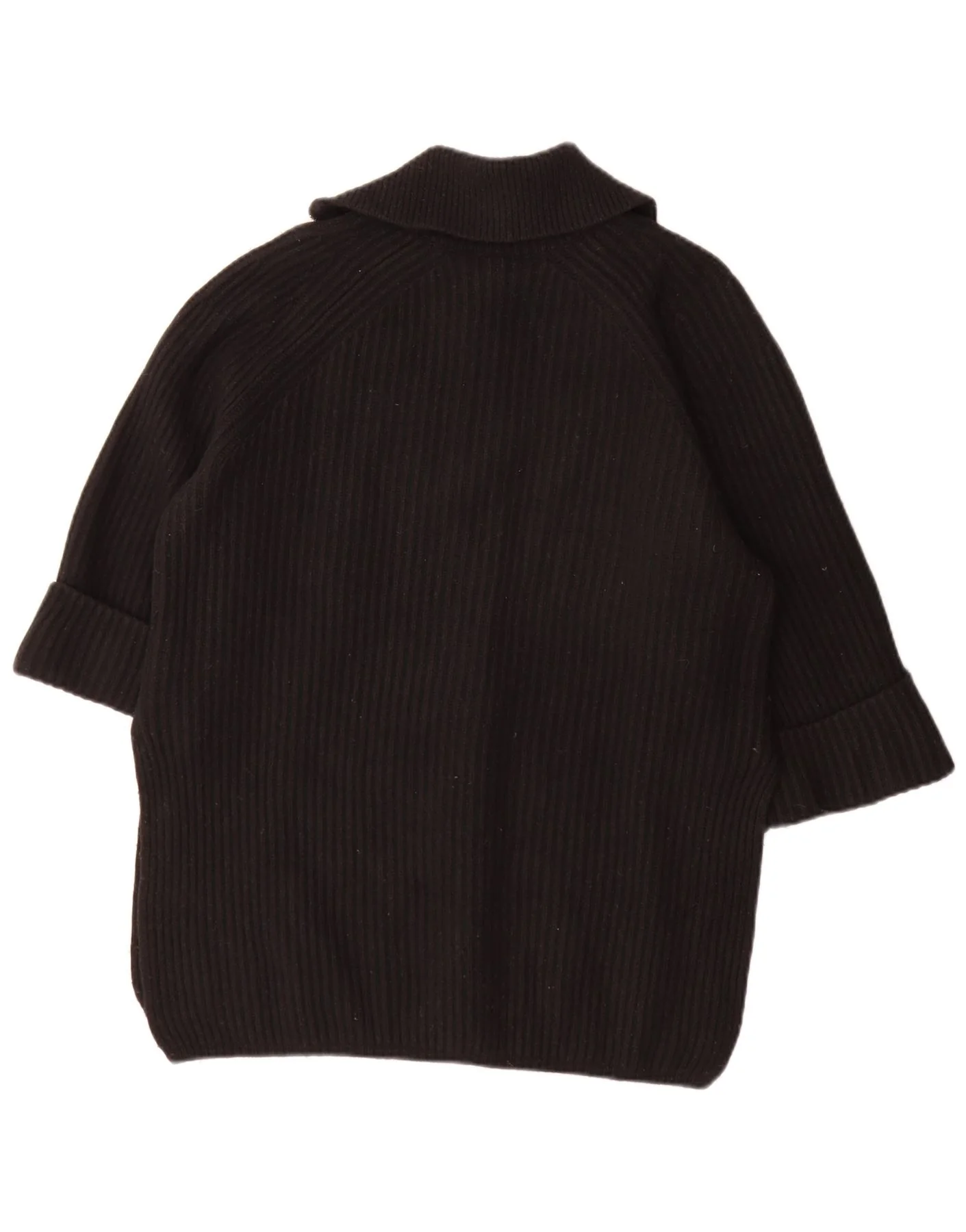 Reiss Womens Oversized Zip Neck Jumper Sweater UK 6 XS Black Wool - Image 2