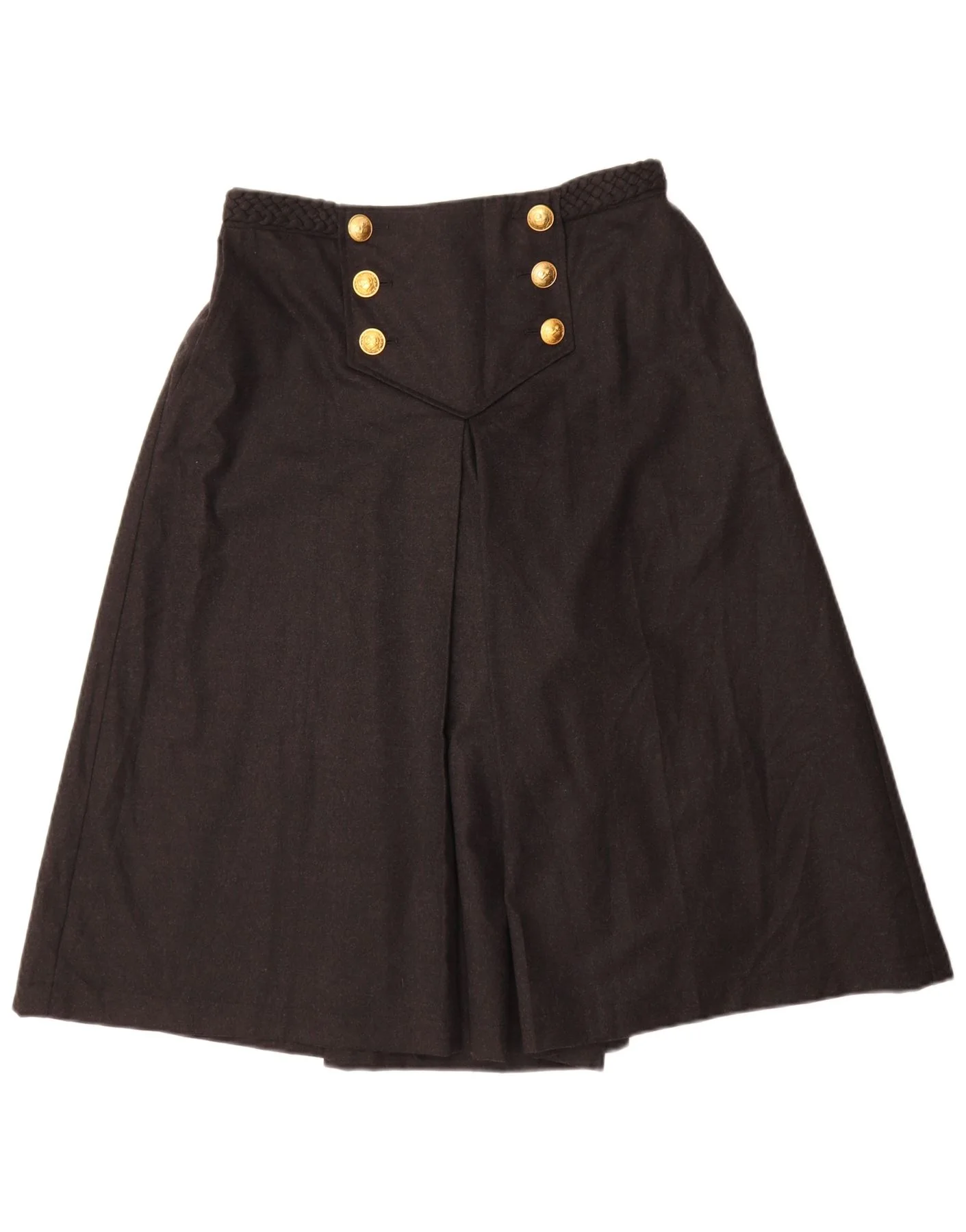 Rena Lange Womens Cullotes Casual Shorts UK 16 Large W30 Black Virgin Wool