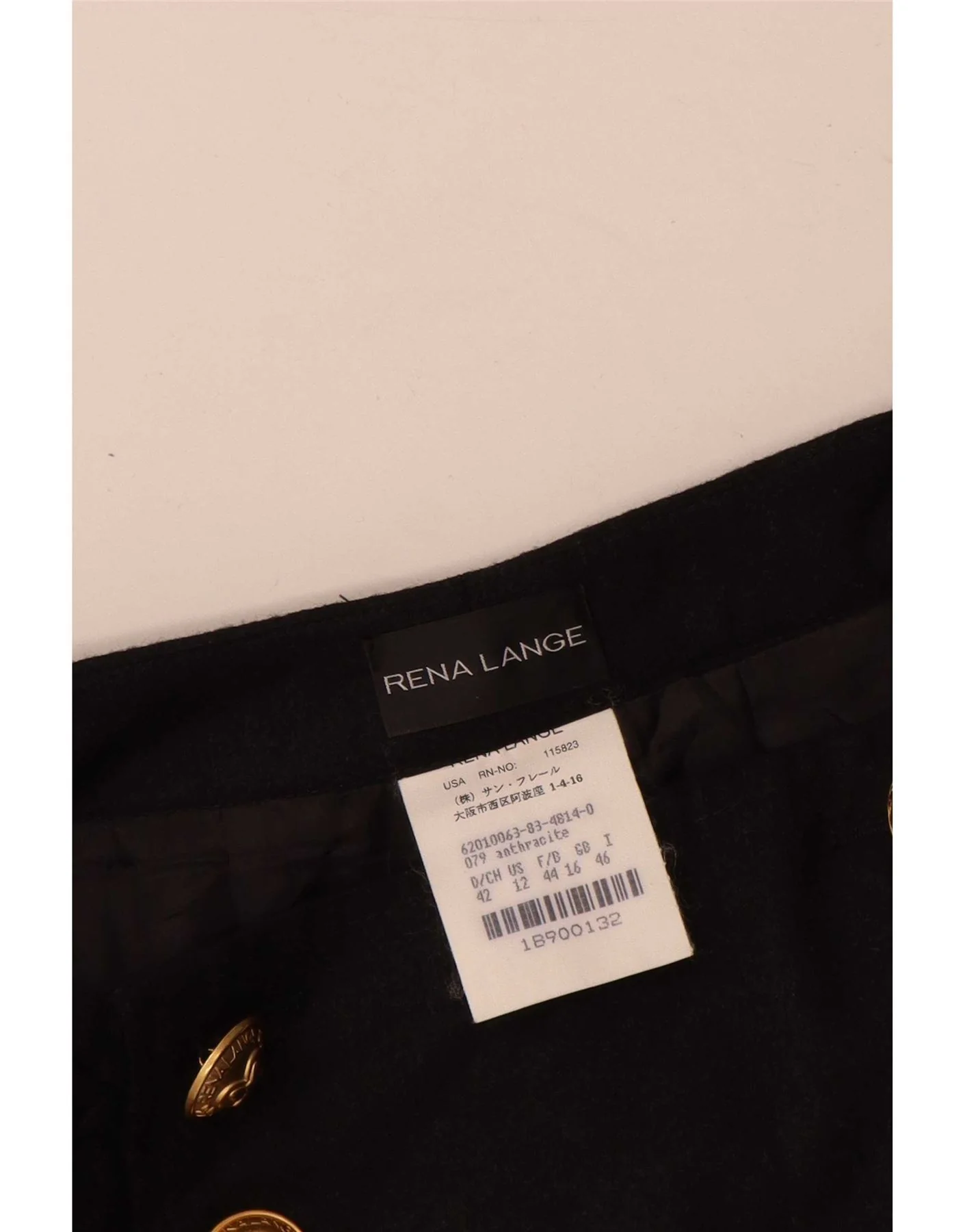 Rena Lange Womens Cullotes Casual Shorts UK 16 Large W30 Black Virgin Wool - Image 3