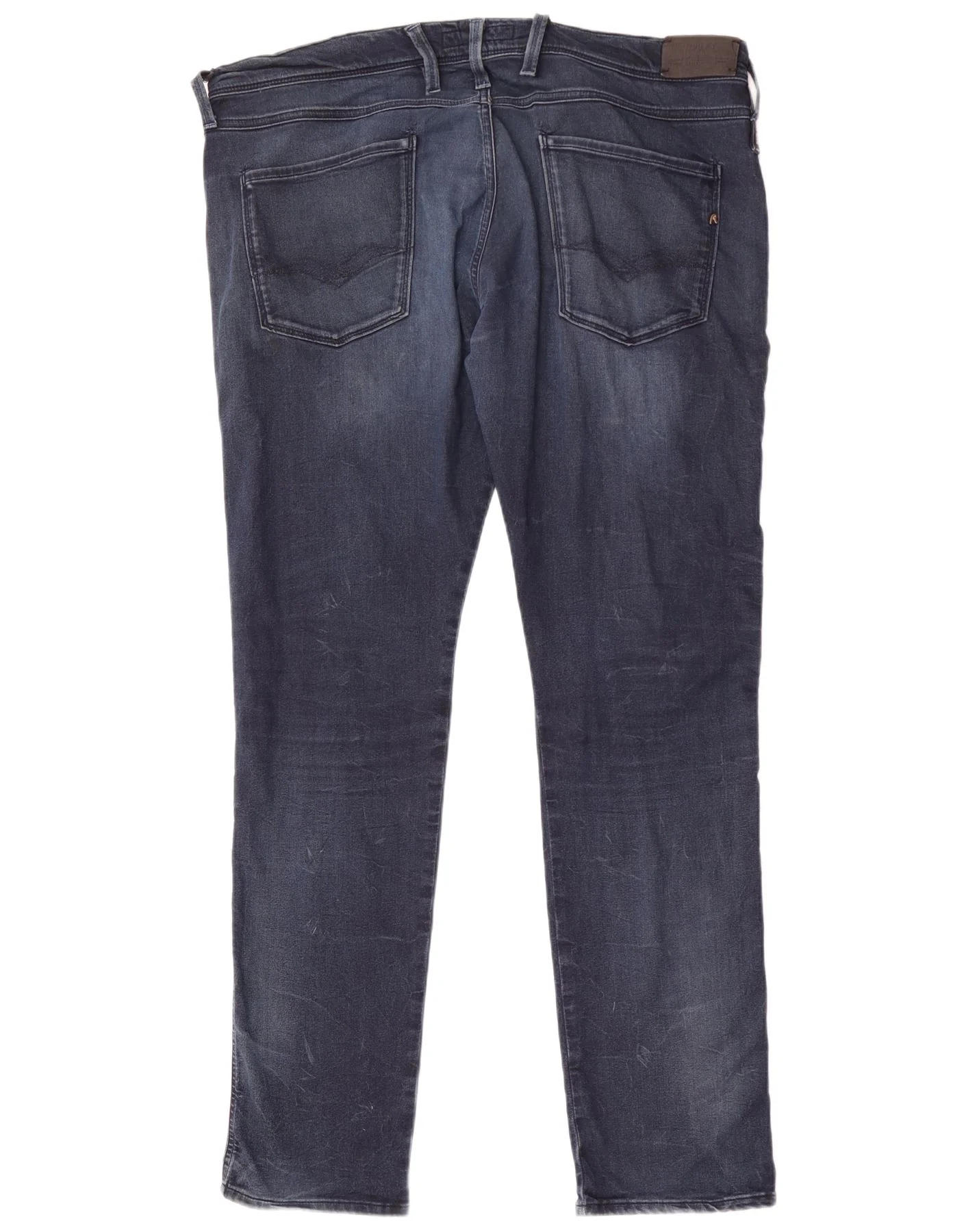 Replay Mens Anbass Slim Jeans W40 L34 Navy Blue Cotton - Image 2