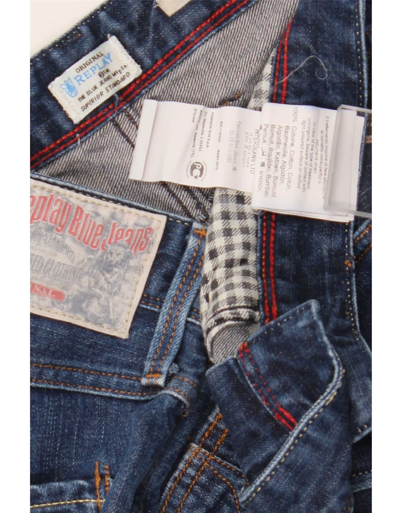 Replay Mens Slim Jeans W32 L32 Blue Cotton - Image 4