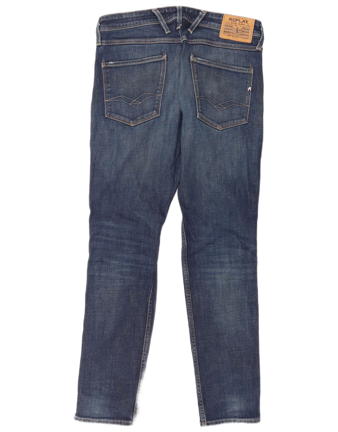 Replay Mens Slim Jeans W33 L32 Blue Cotton - Image 2