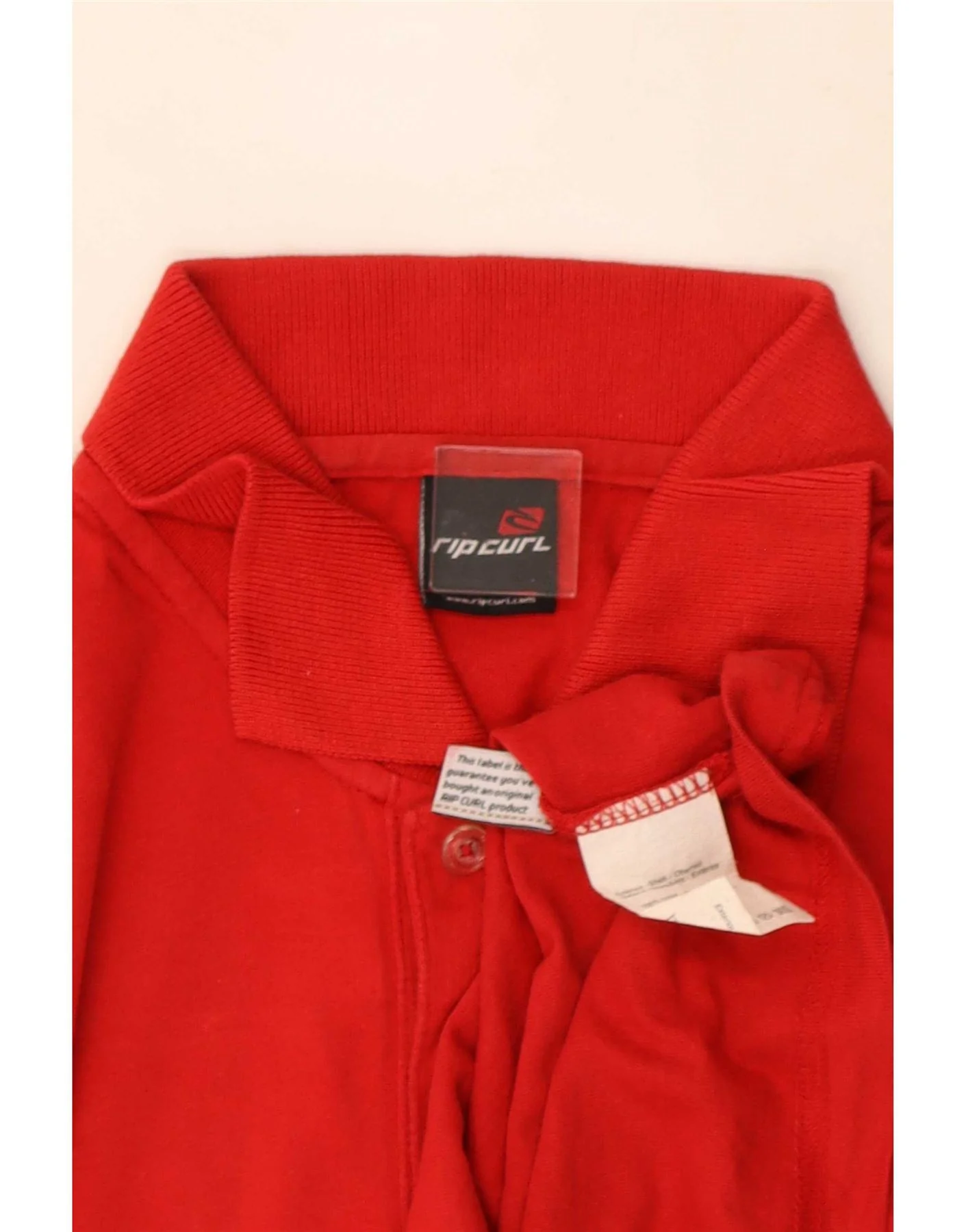 Rip Curl Mens Polo Shirt Small Red Cotton - Image 4