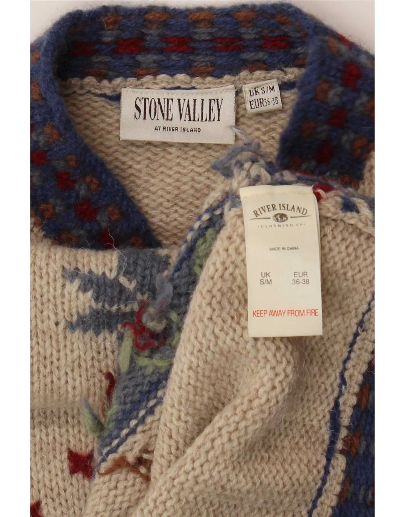 River Island Womens Turtle Neck Jumper Sweater EU 36/38 Small Beige - Image 3