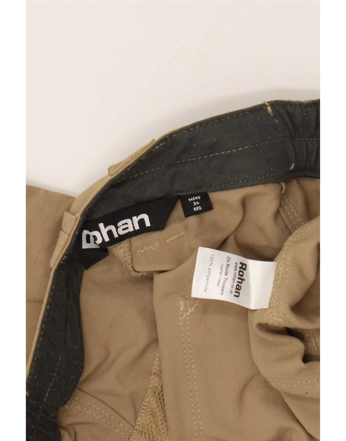 Rohan Mens Straight Chino Trousers W34 L29 Khaki Polyamide - Image 4