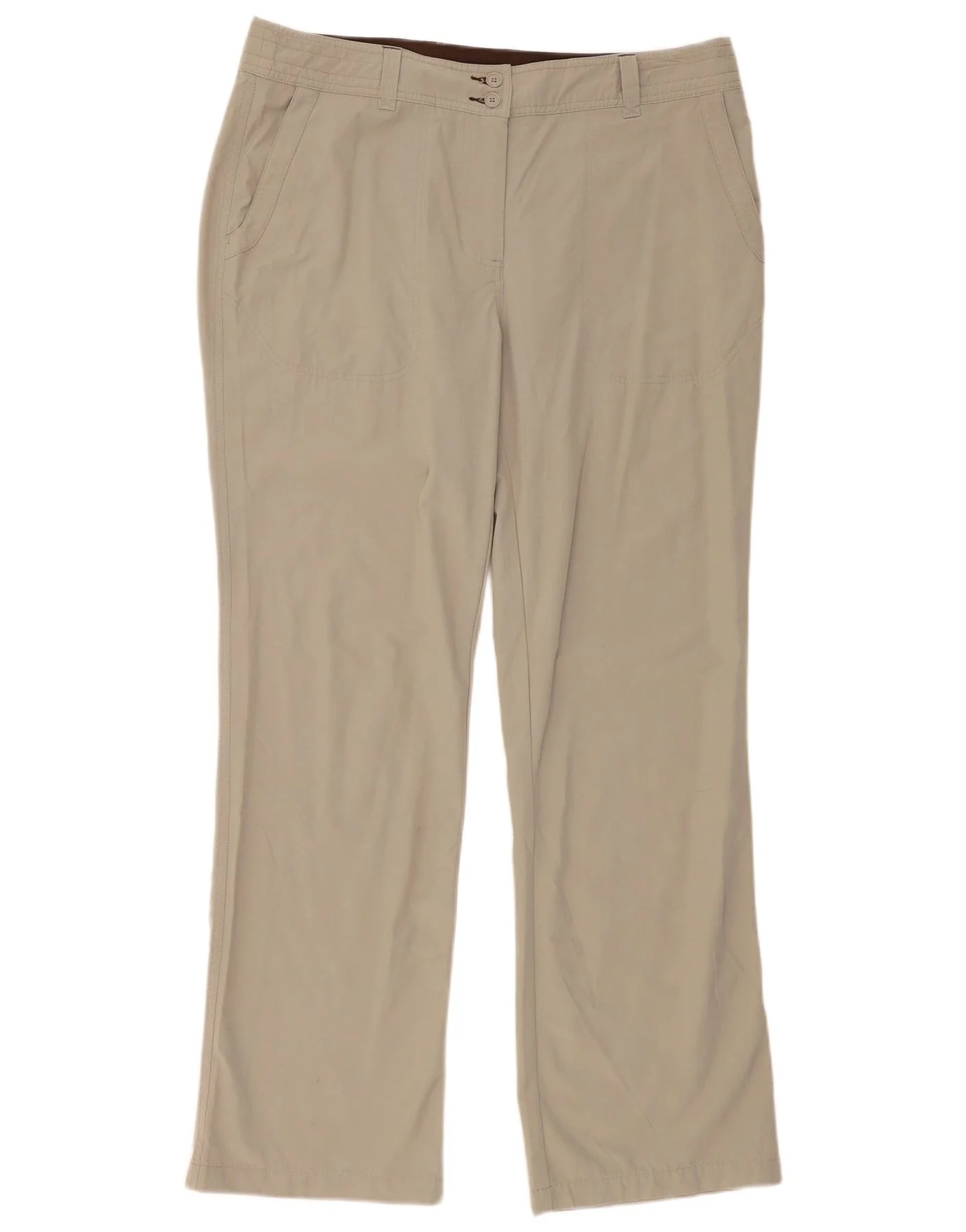 Rohan Womens Straight Casual Trousers UK 16 Large W38 L32 Beige Polyamide