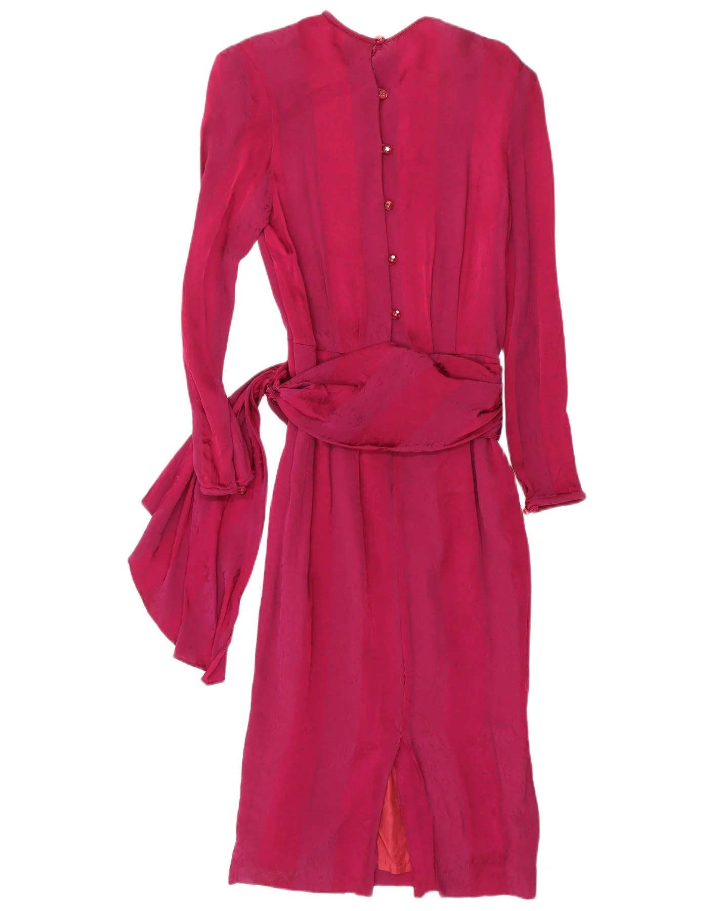 Rouie Womens Long Sleeve Maxi Dress UK 12 Medium Red Acetate - Image 2