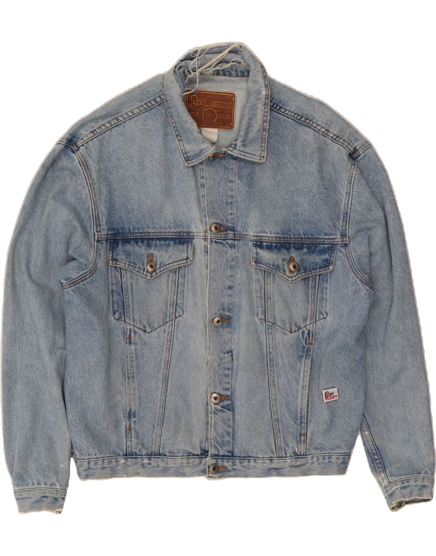 ROY ROGERS Mens Denim Jacket UK 38 Medium Blue