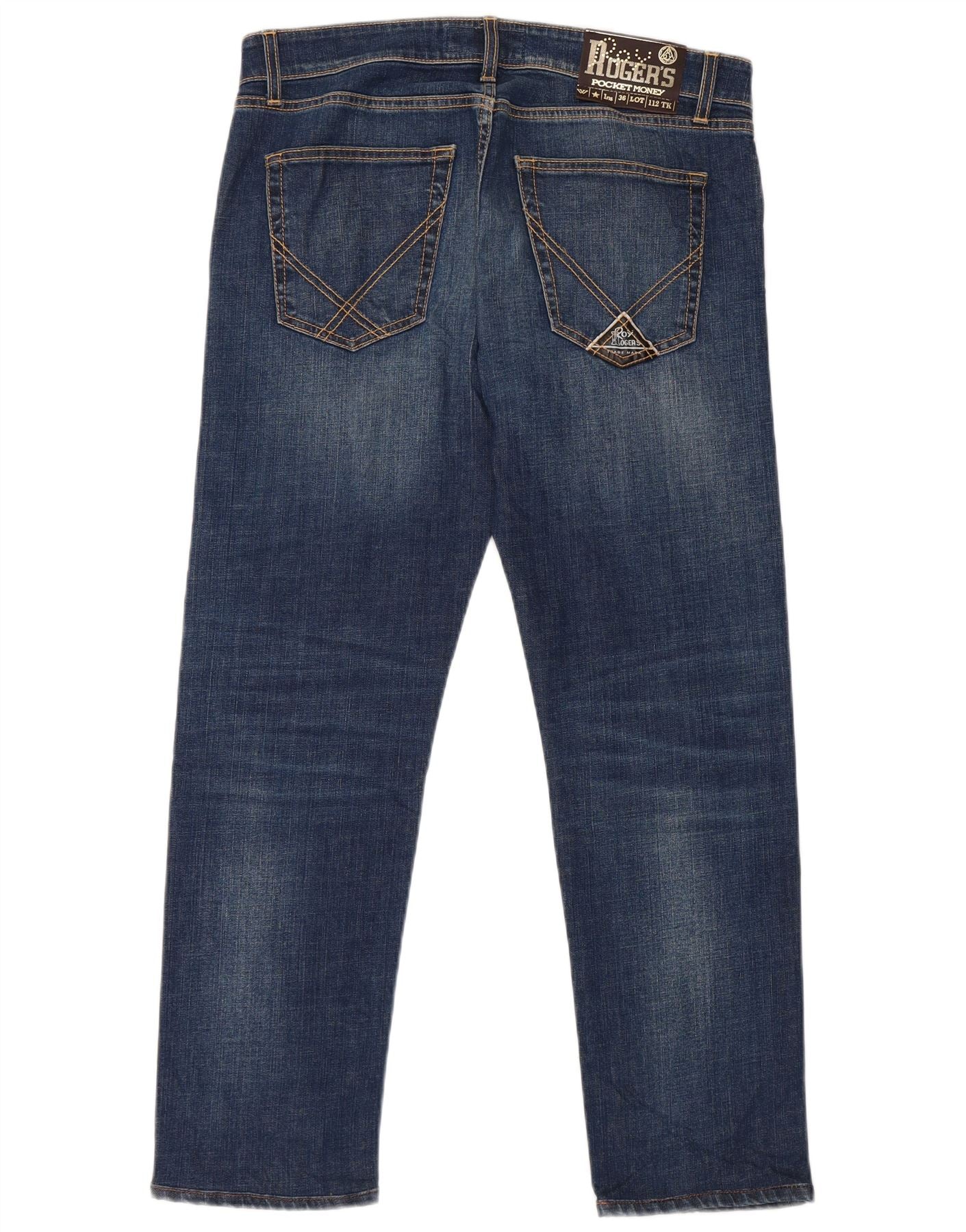 Roy Rogers Mens Straight Jeans W34 L27 Navy Blue Cotton - Image 2