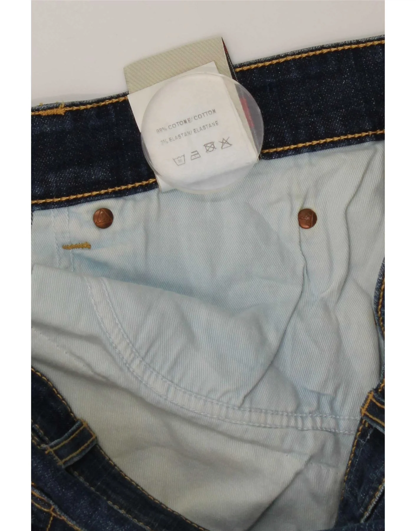 Roy Rogers Mens Straight Jeans W34 L27 Navy Blue Cotton - Image 4