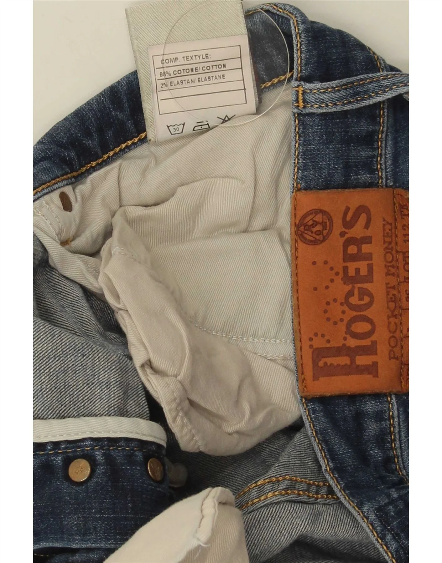 Roy Rogers Mens Straight Jeans W38 L29 Blue Cotton - Image 4