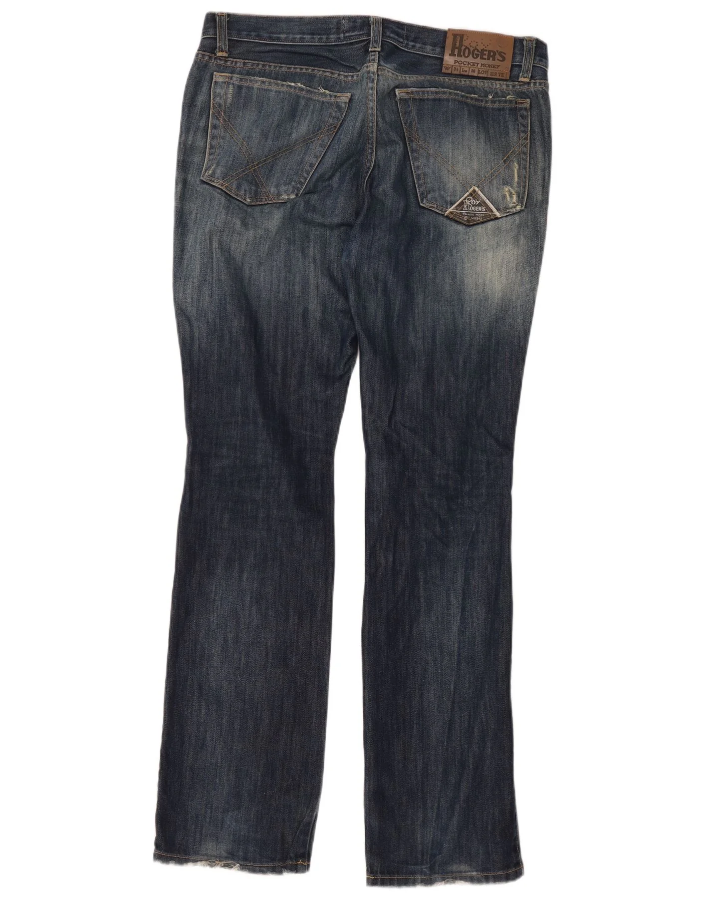 Roy Rogers Womens Distressed High Waist Bootcut Jeans IT 48 XL W34 L34 Blue - Image 2