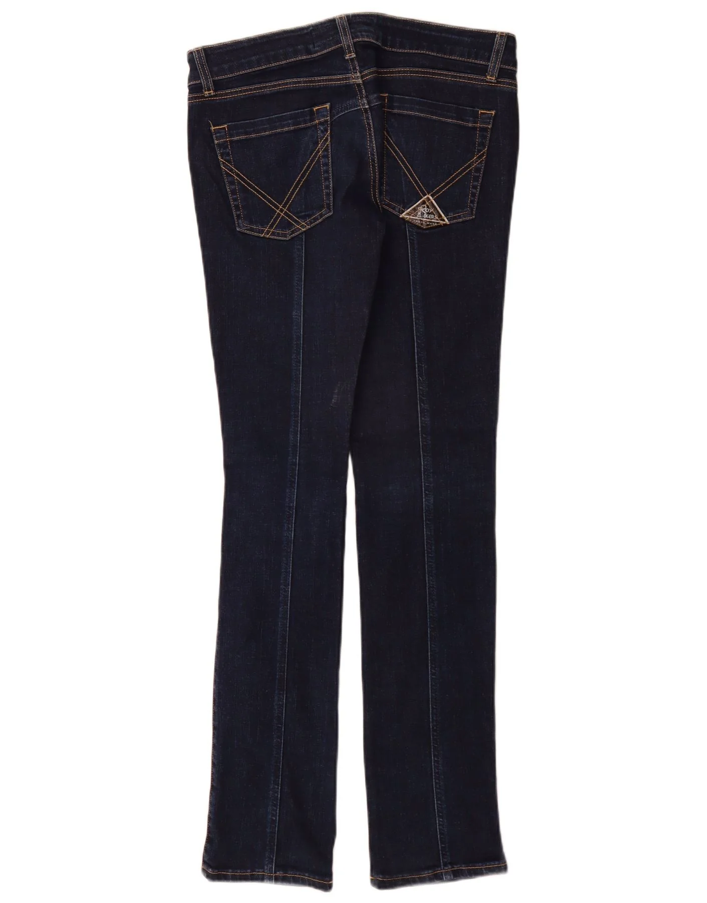 Roy Rogers Womens Low Waist Slim Fit Straight Jeans W27 L34 Blue Cotton - Image 2