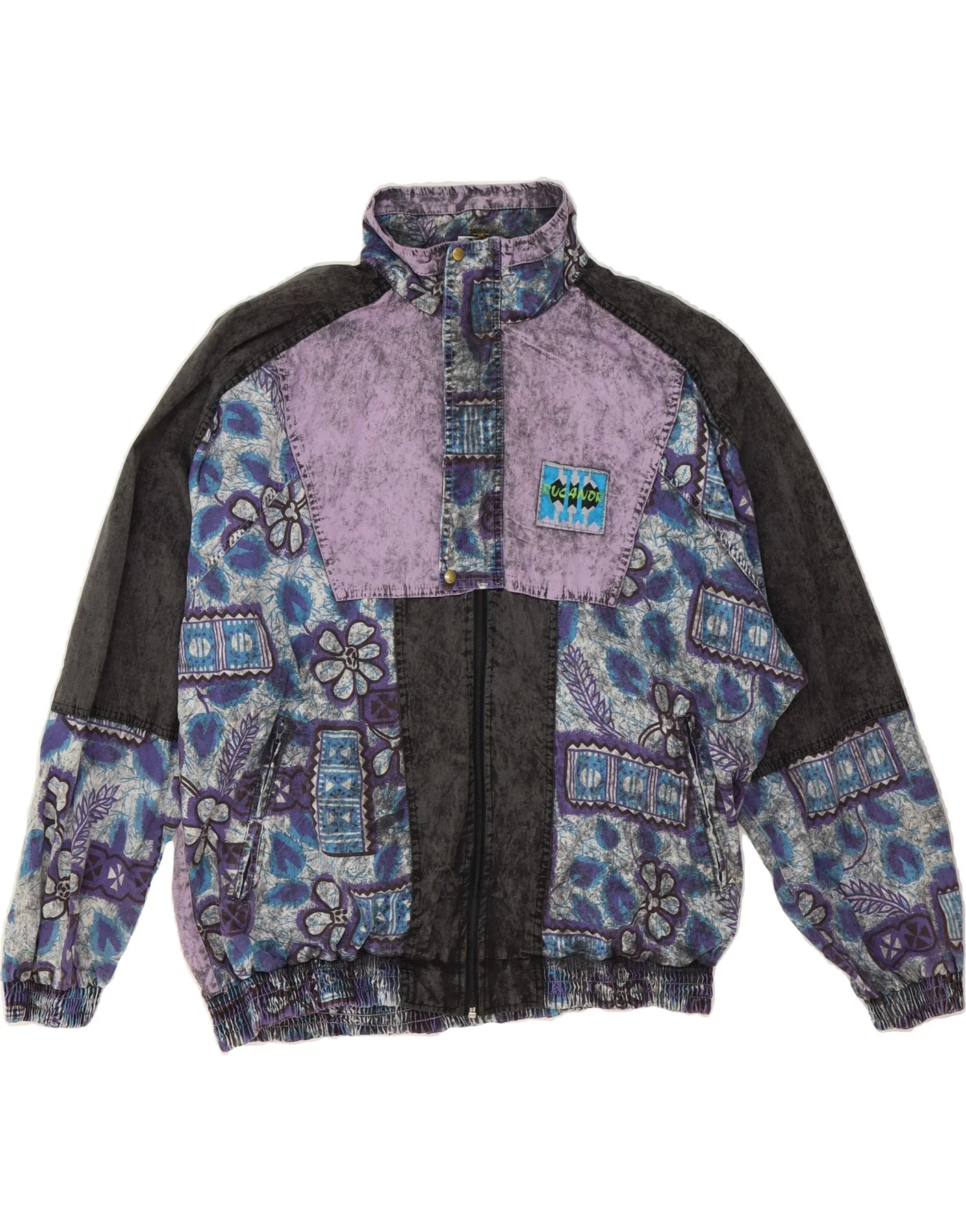 RUCANOR Mens Windbreaker Jacket UK 40/42 Medium Multicoloured Floral