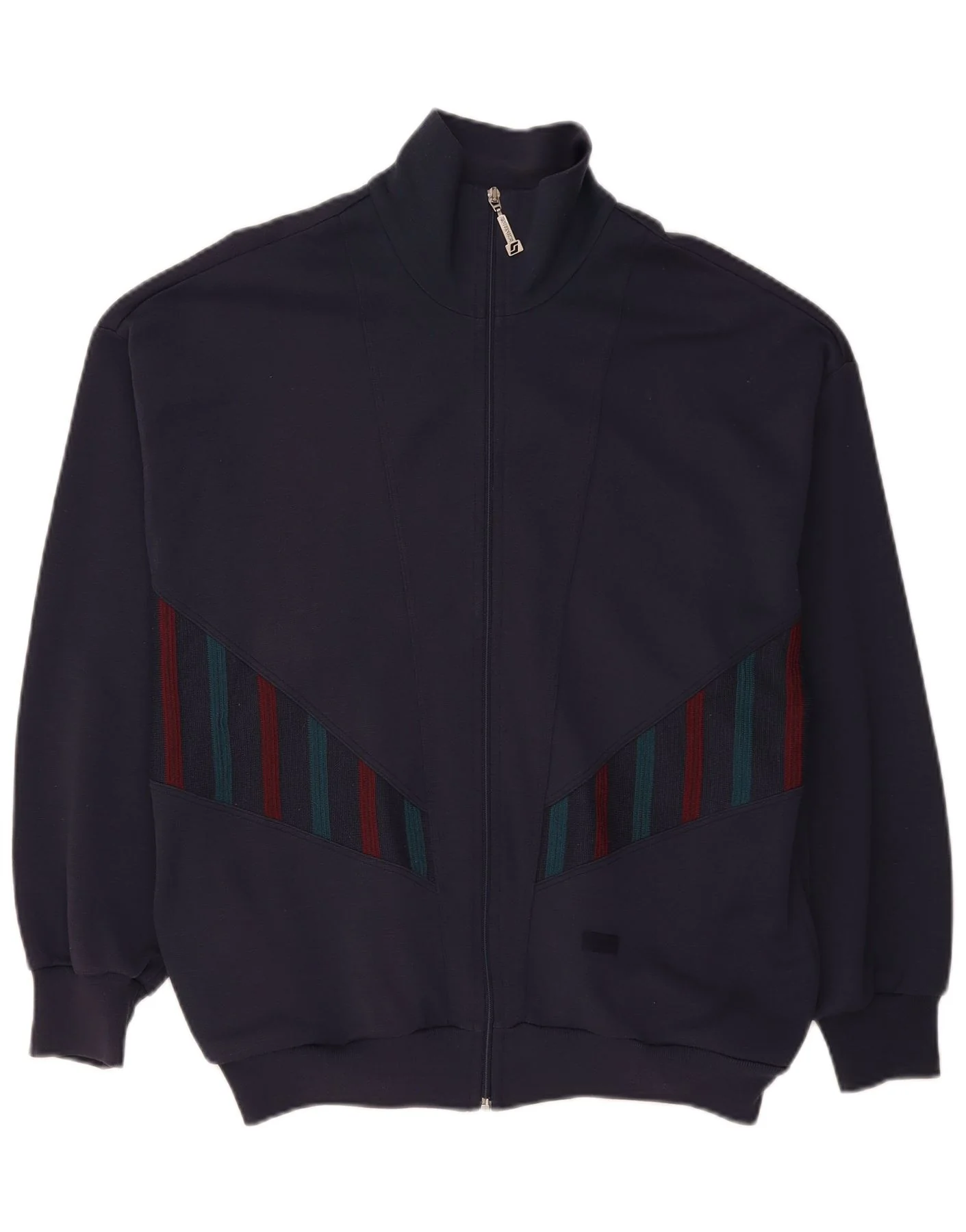Schneider Mens Tracksuit Top Jacket Large Navy Blue Geometric Polyacrylic