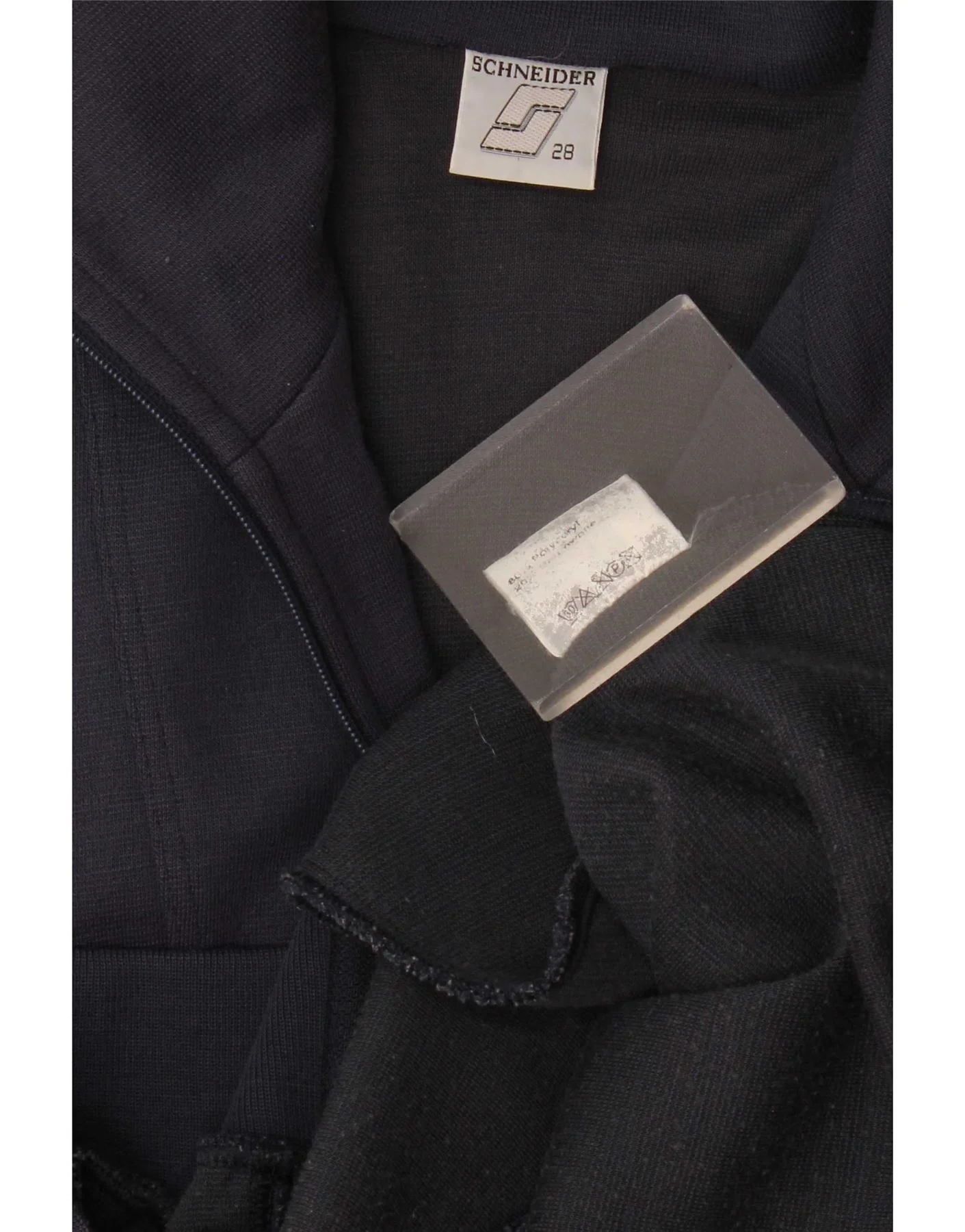 Schneider Mens Tracksuit Top Jacket Large Navy Blue Geometric Polyacrylic - Image 3