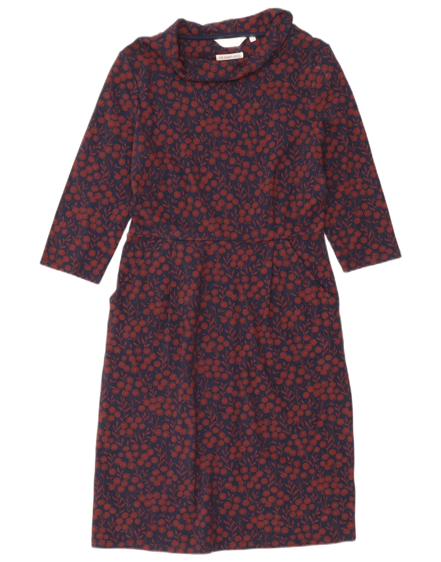 Seasalt Cornwall Womens Sheath Dress UK 14 Medium Navy Blue Floral