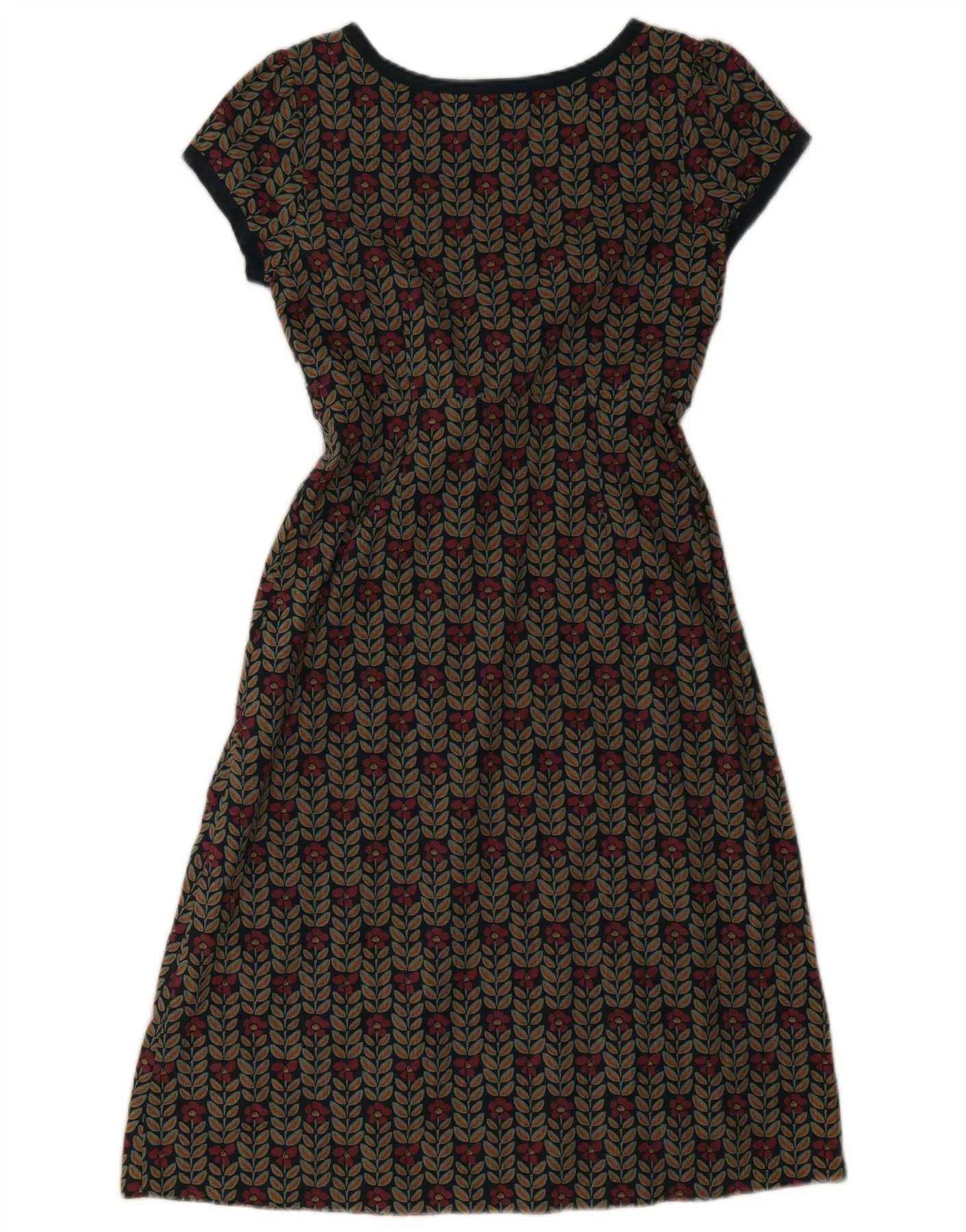Seasalt Womens A-Line Dress UK 10 Small Navy Blue Floral Cotton - Image 2