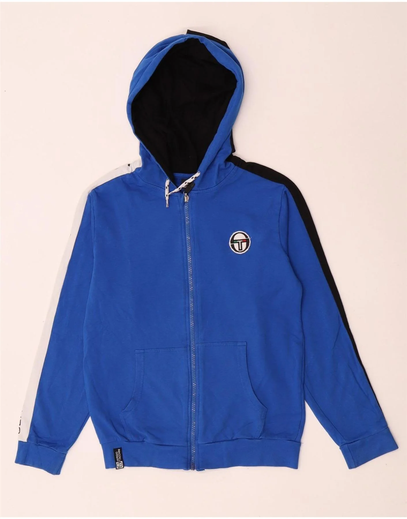 Sergio Tacchini Boys Zip Hoodie Sweater 11-12 Years Blue Colourblock