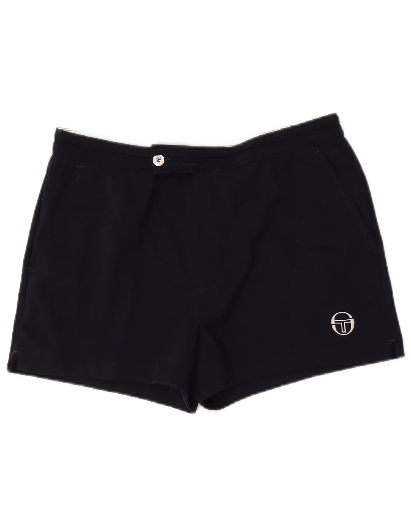 Sergio Tacchini Mens Chino Shorts IT 52 XL W32 Navy Blue Polyester