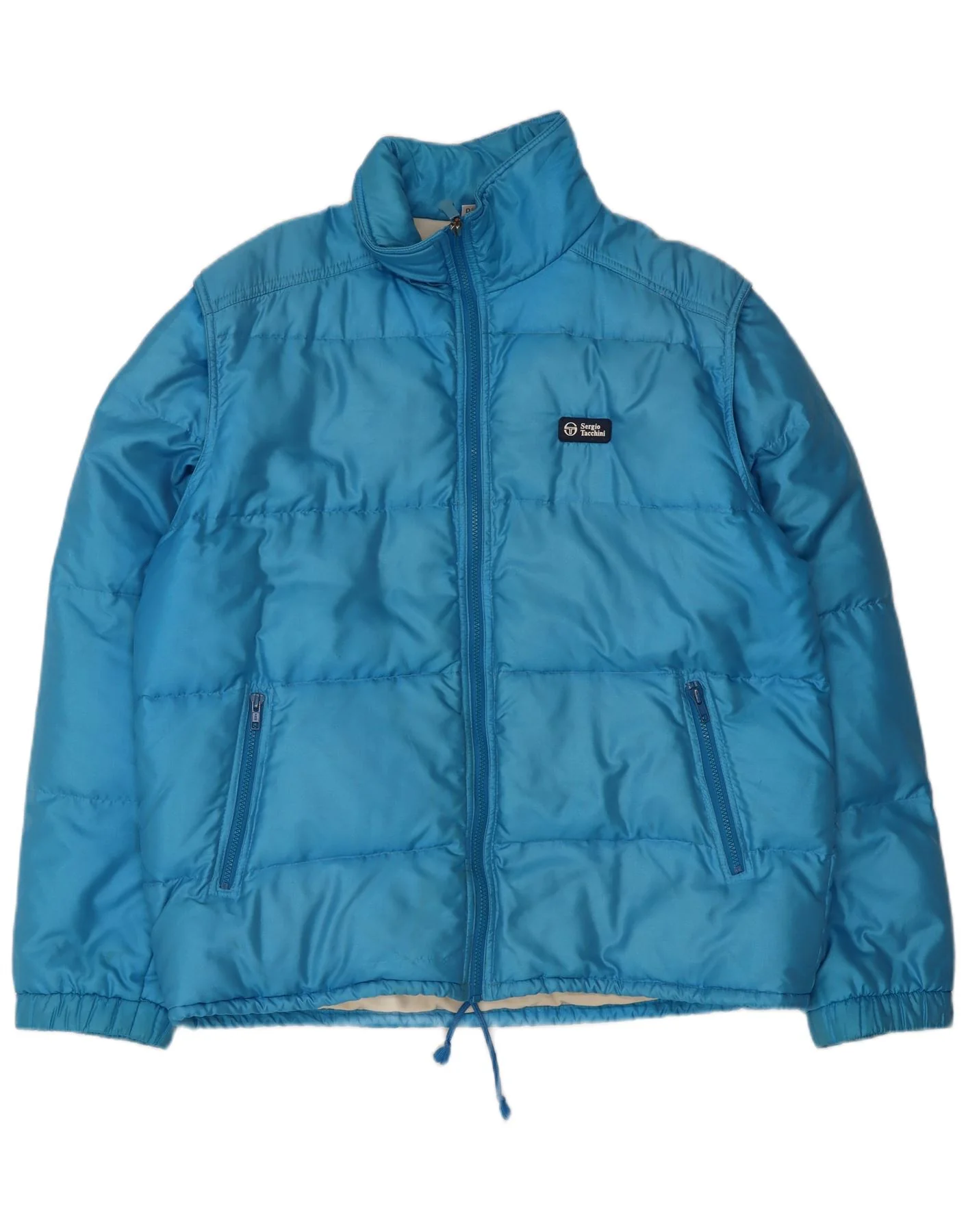 Sergio Tacchini Mens Padded Jacket EU 50 Large Blue Polyamide