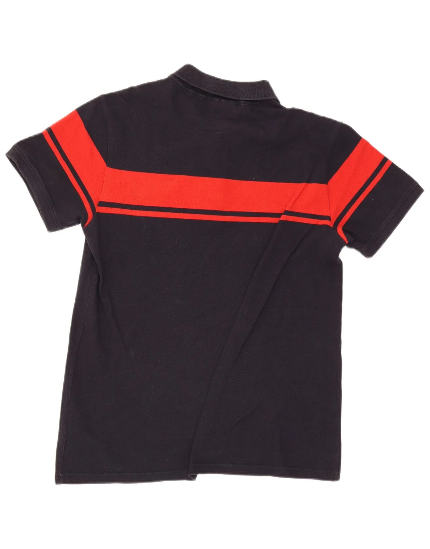 Sergio Tacchini Mens Polo Shirt Large Navy Blue Colourblock Cotton - Image 2