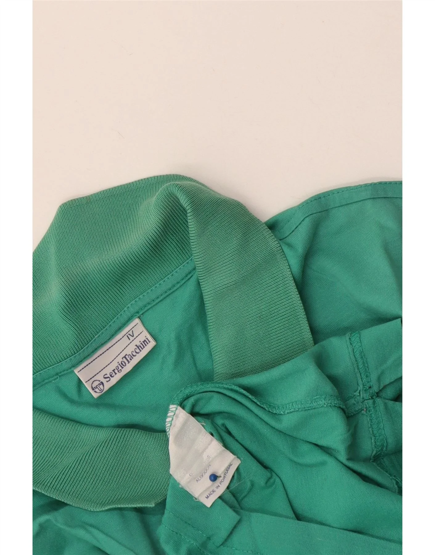 Sergio Tacchini Mens Polo Shirt Medium Green Cotton - Image 3