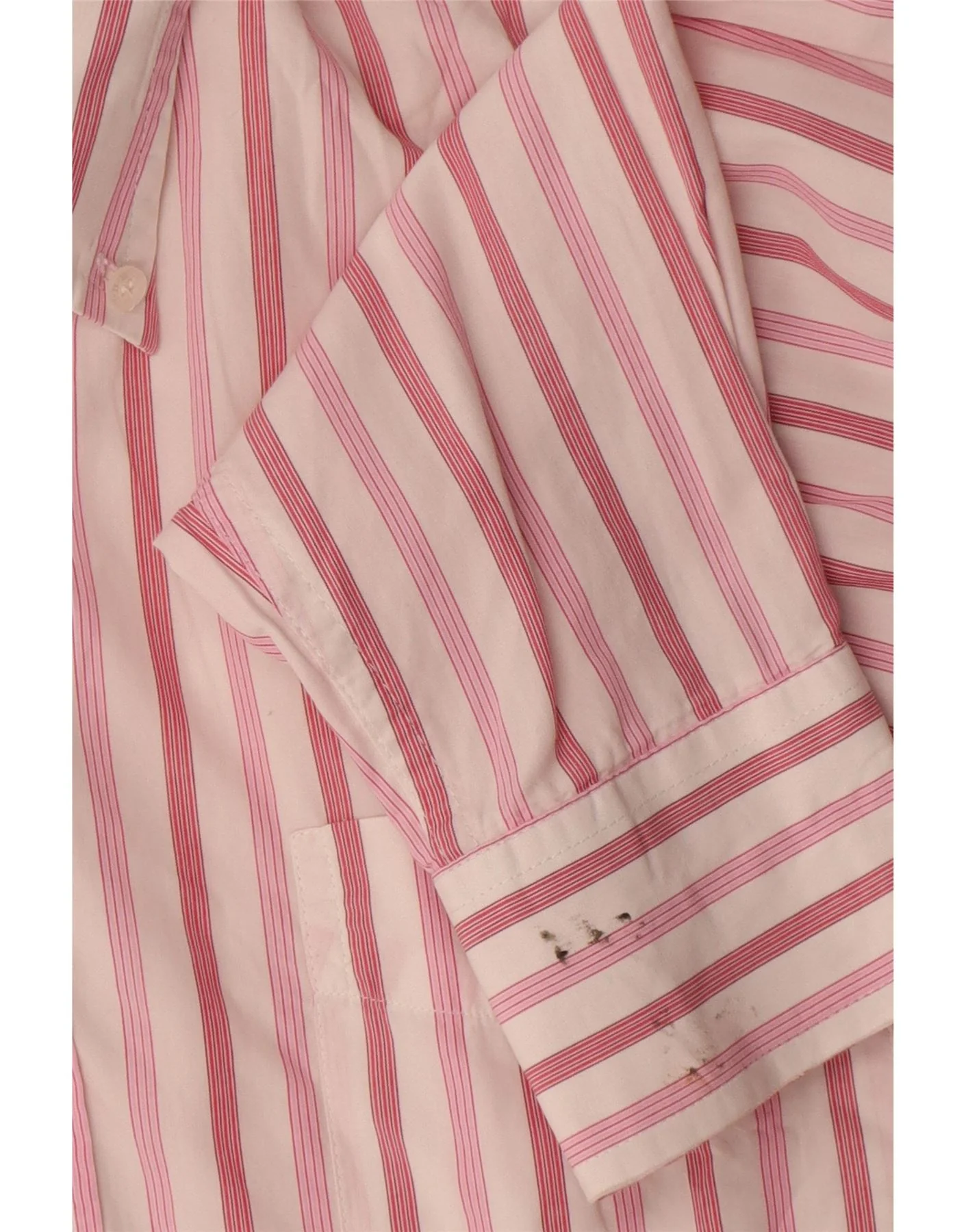 Sergio Tacchini Mens Shirt Large Pink Striped Cotton - Image 3