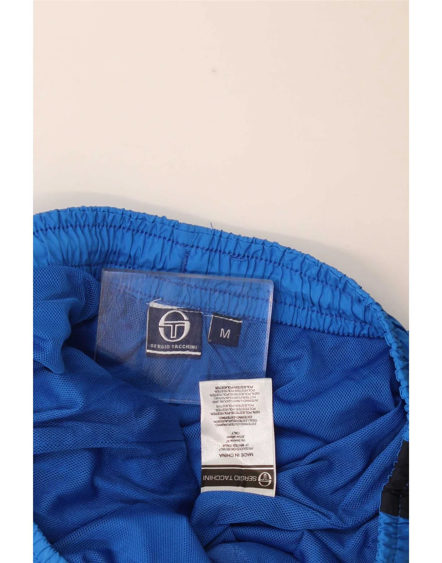 Sergio Tacchini Mens Tracksuit Trousers Medium Blue Colourblock Polyester - Image 3