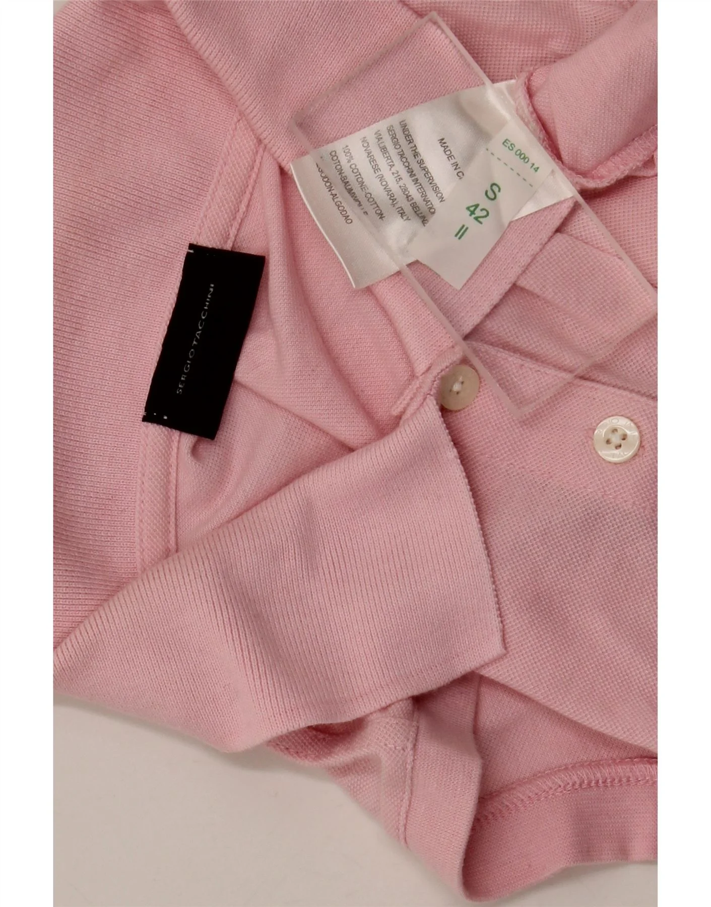 Sergio Tacchini Womens Crop Sleeveless Polo Shirt UK 10 Small Pink Cotton - Image 4