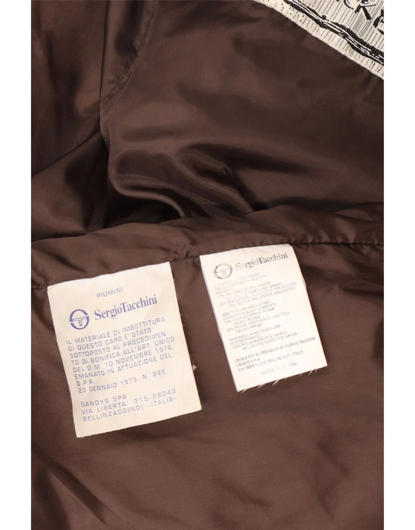 Sergio Tacchini Womens Loose Fit Padded Jacket UK 14 Medium Brown Polyamide - Image 3